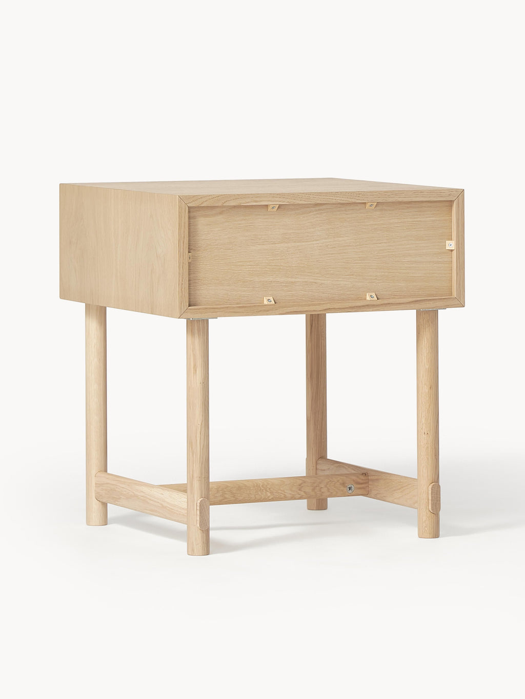 Diana Oak Wood Bedside Table with Drawer
