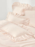 Gallery image 1 - Washed Cotton Percale Duvet Cover Louane with Ruffles