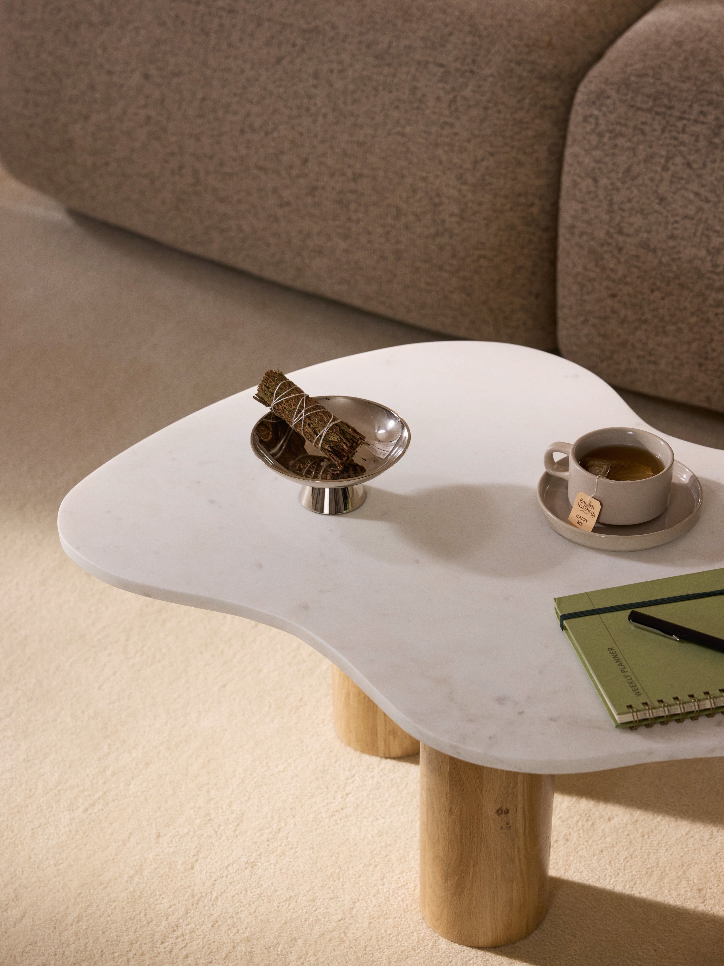 Naruto Organic-Shaped Marble Coffee Table