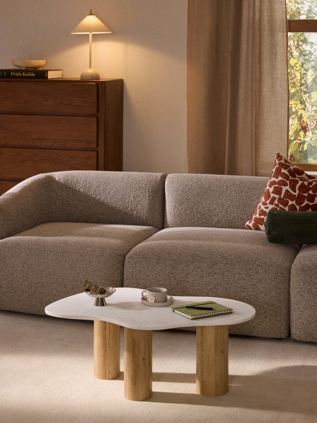 Naruto Organic-Shaped Marble Coffee Table