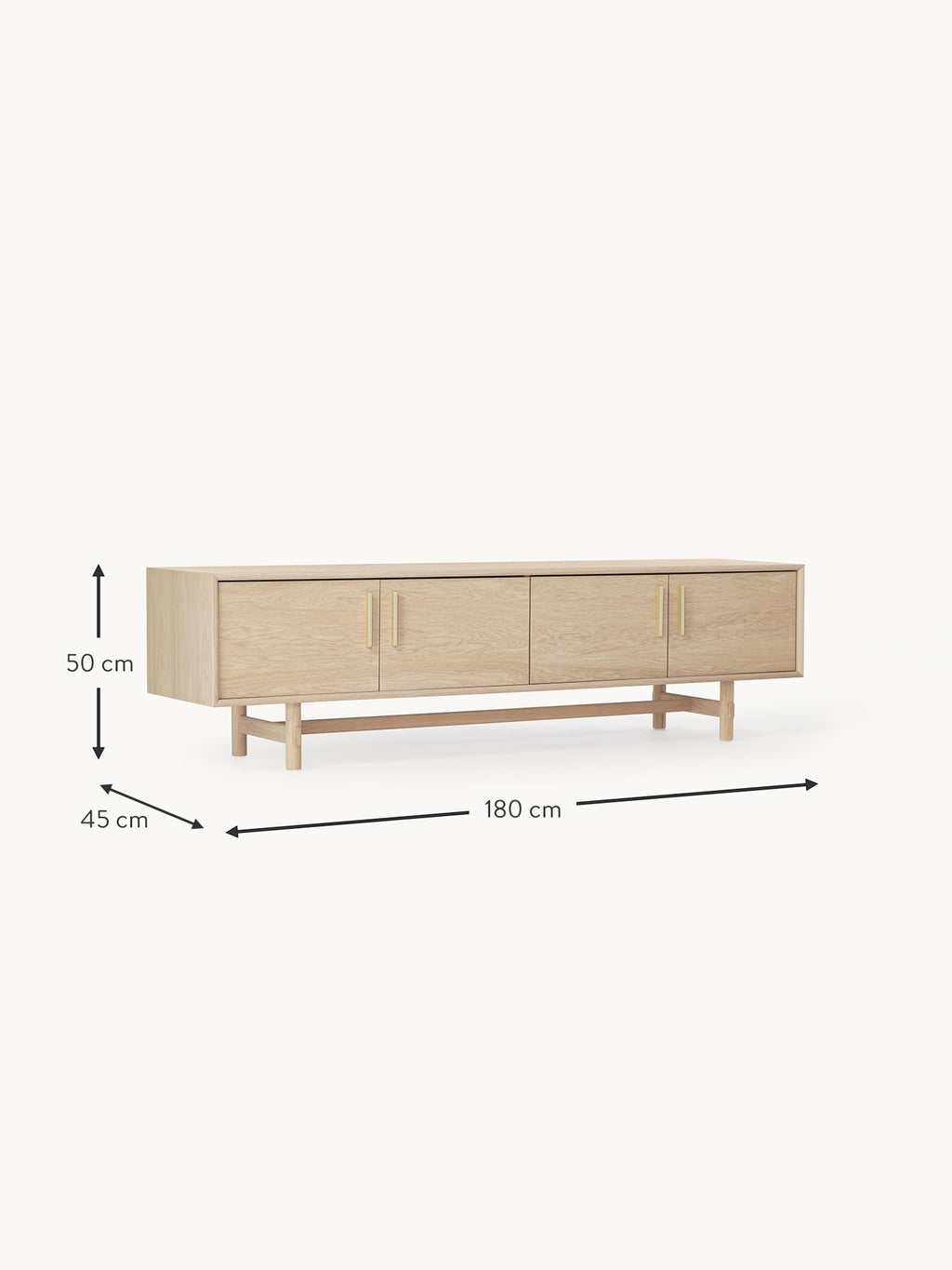 Diana Oak Wood Lowboard