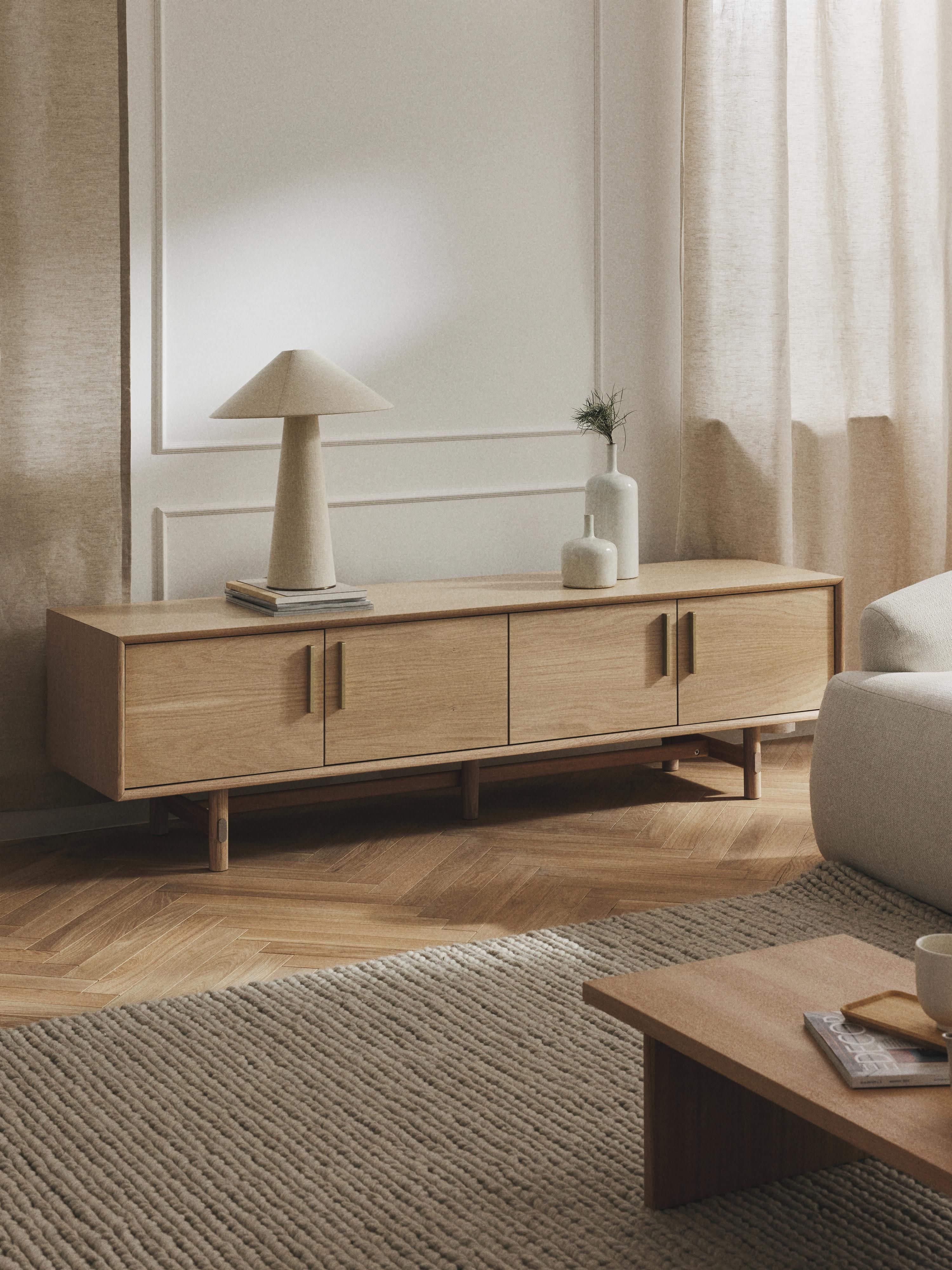 Diana Oak Wood Lowboard