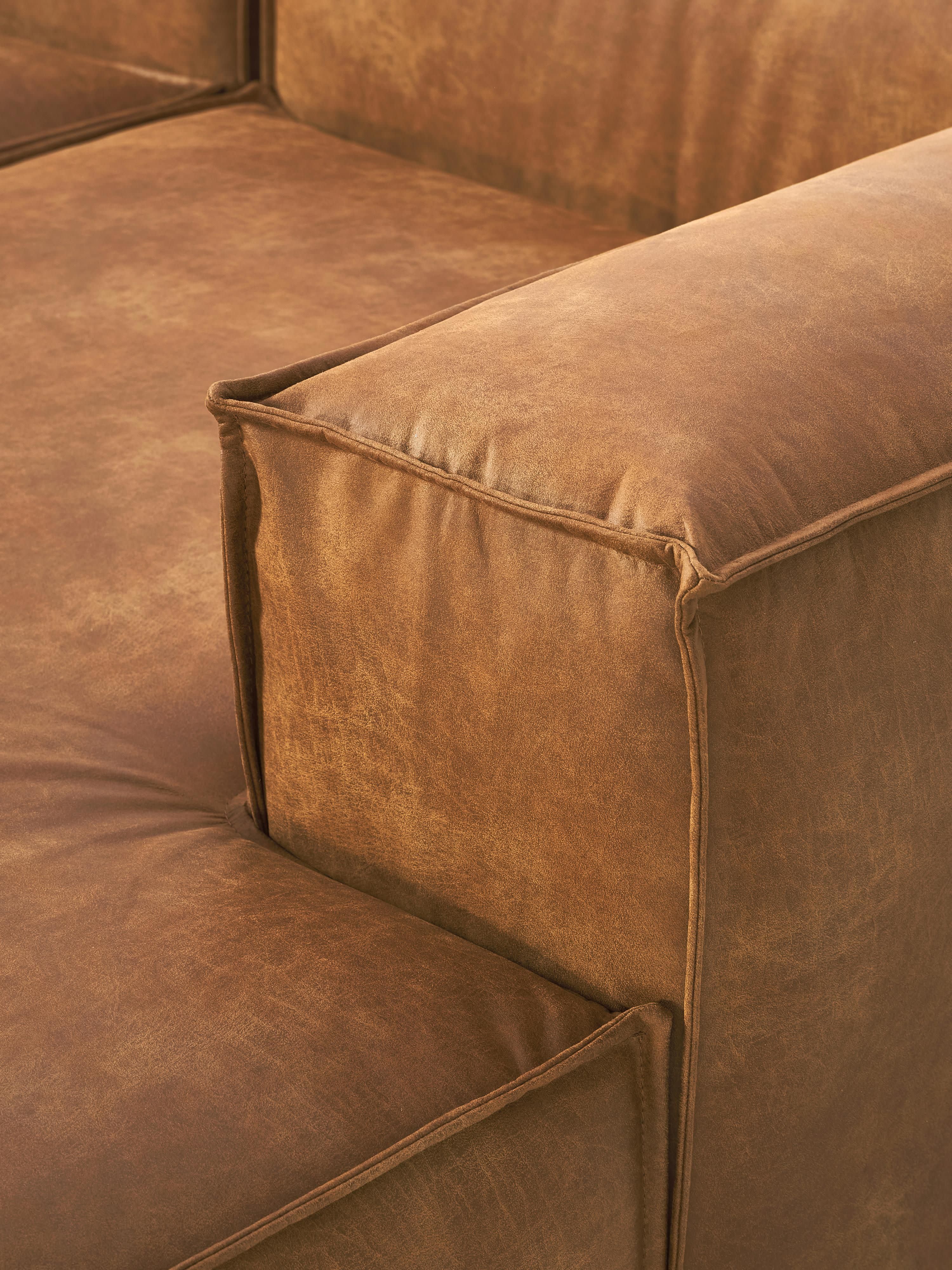 Lennon Modular Leather Corner Sofa (4-seater)