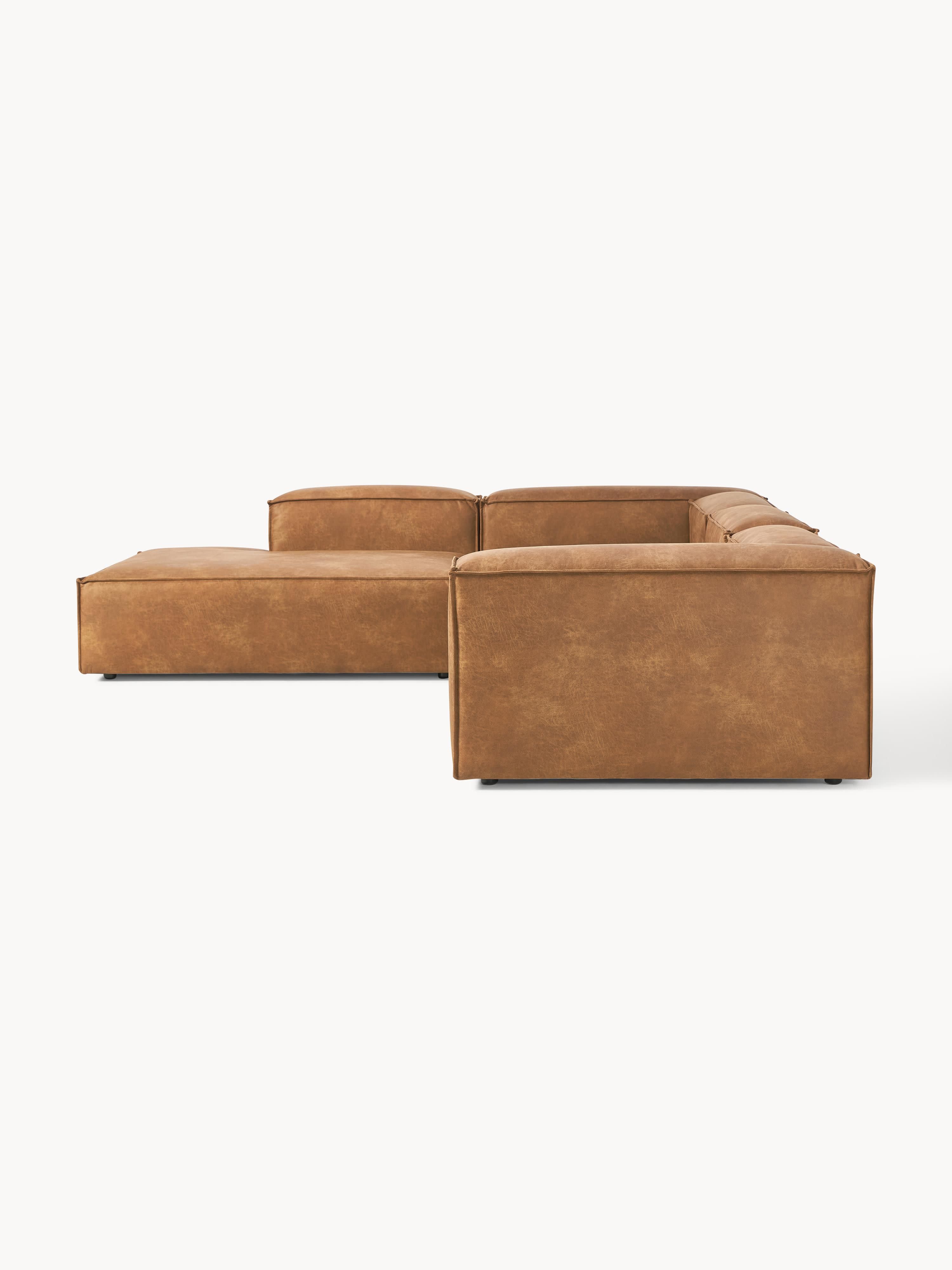 Lennon Modular Leather Corner Sofa (4-seater)