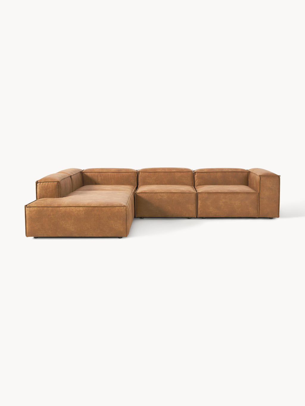 Lennon Modular Leather Corner Sofa (4-seater)