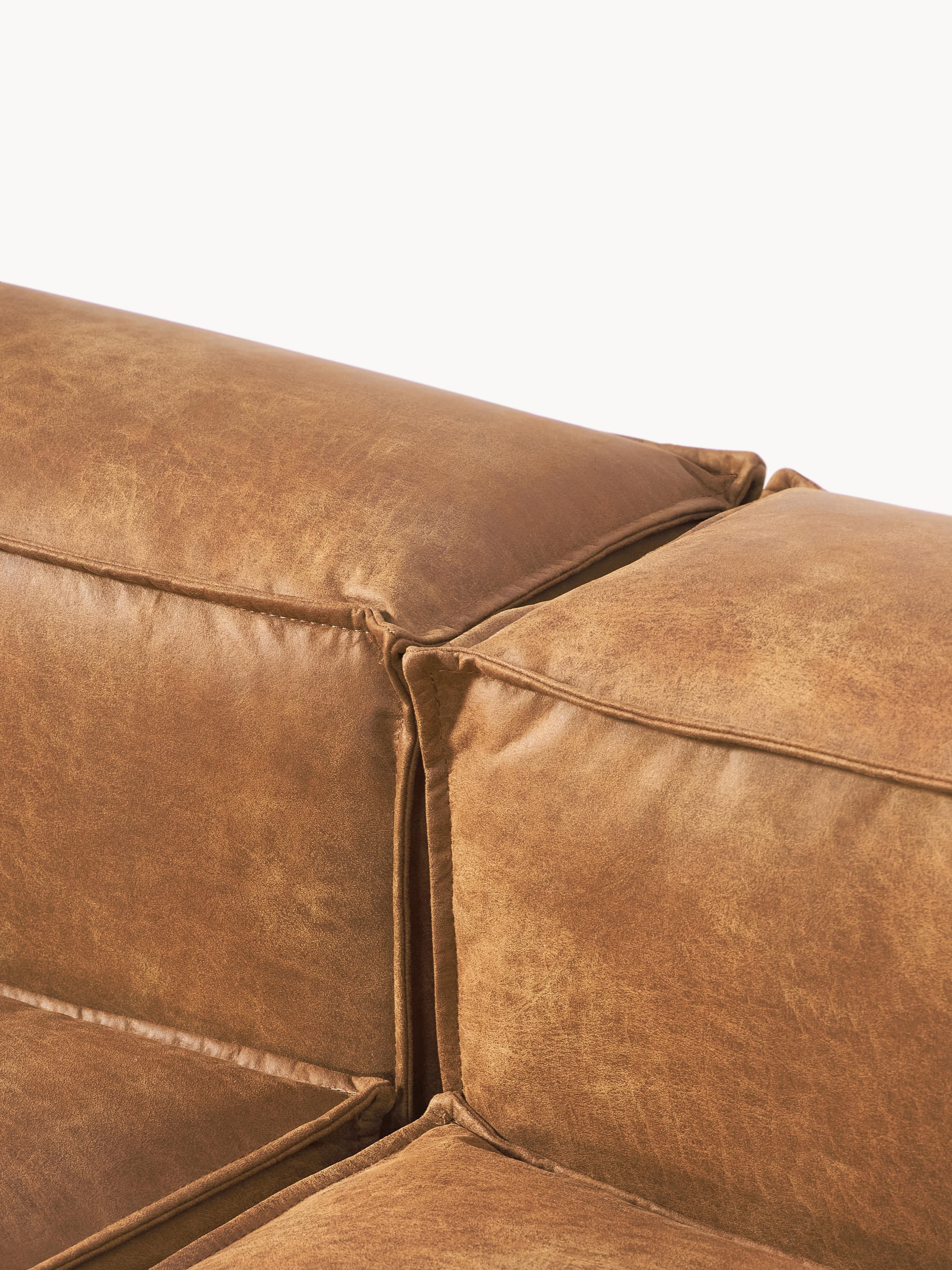 Lennon Modular Leather Corner Sofa (4-seater)