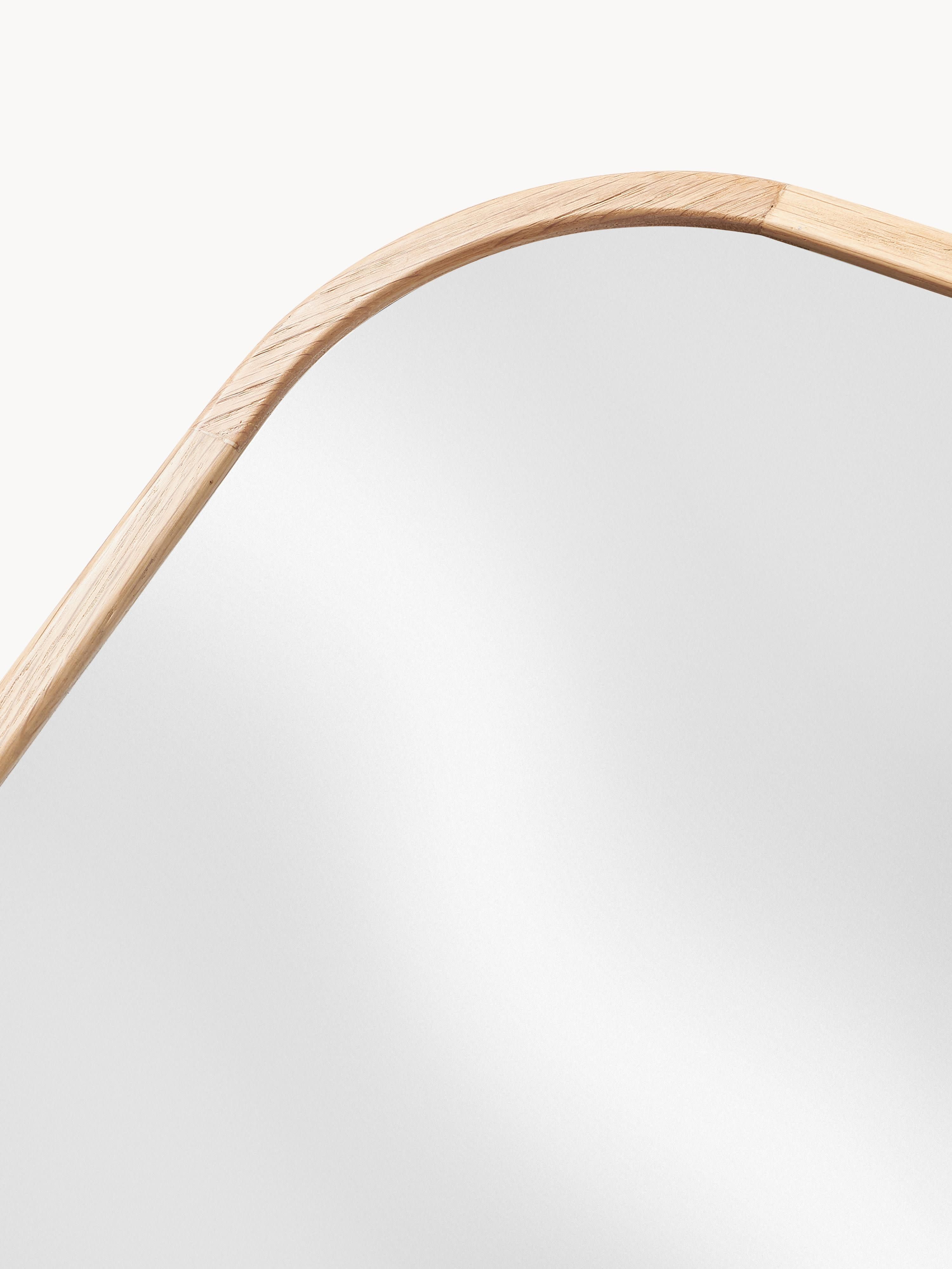 Levan Full-Length Wall Mirror with Oak Wood Frame