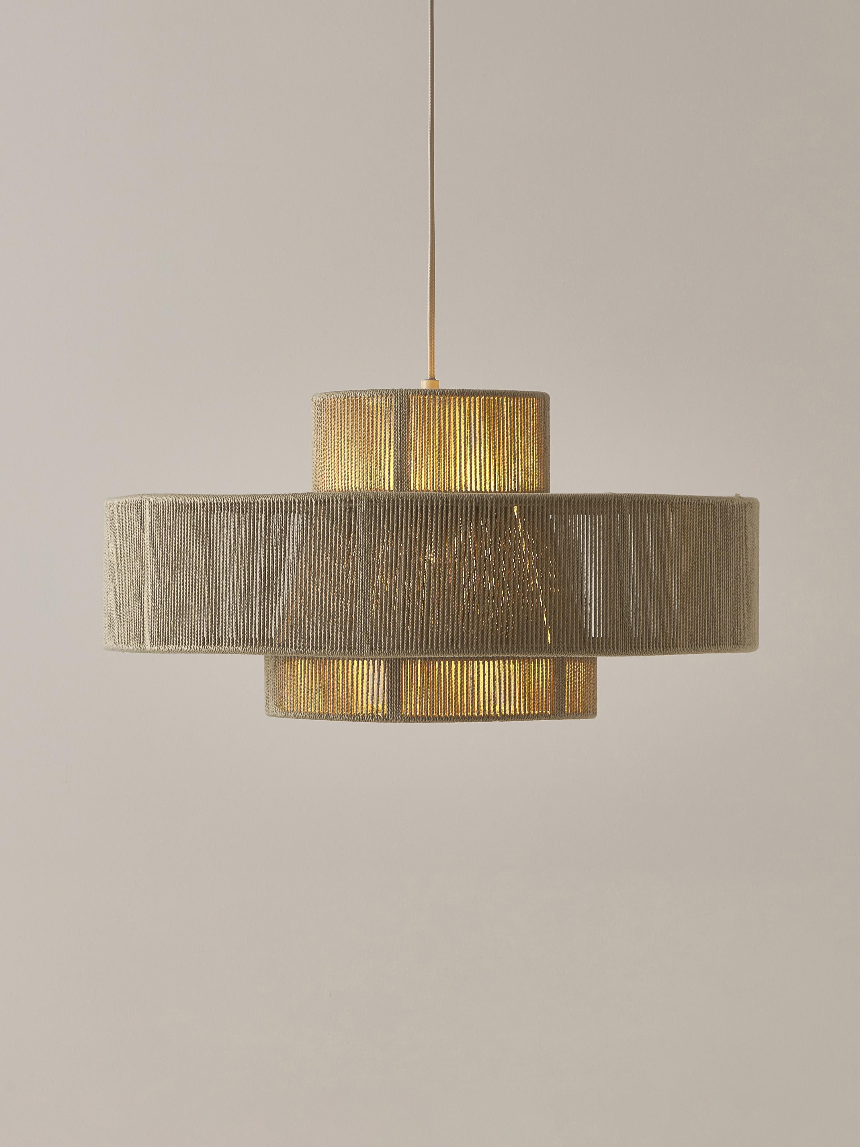 Lace Large Linen Thread Pendant Light