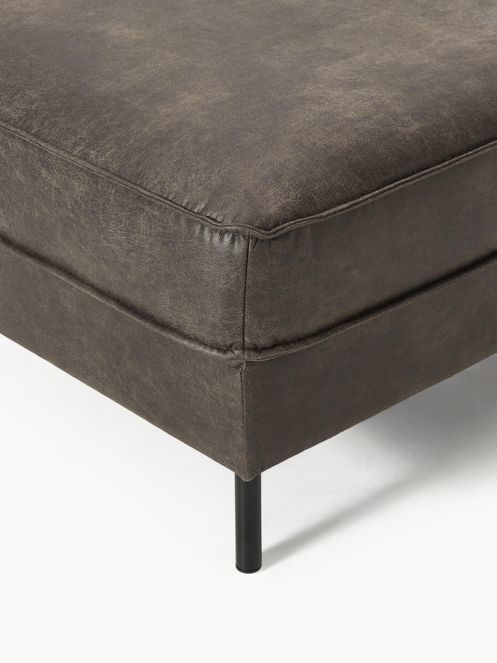Hunter Leather Ottoman