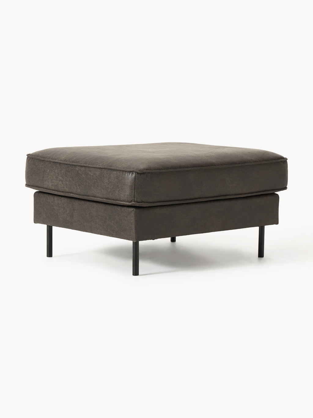 Hunter Leather Ottoman