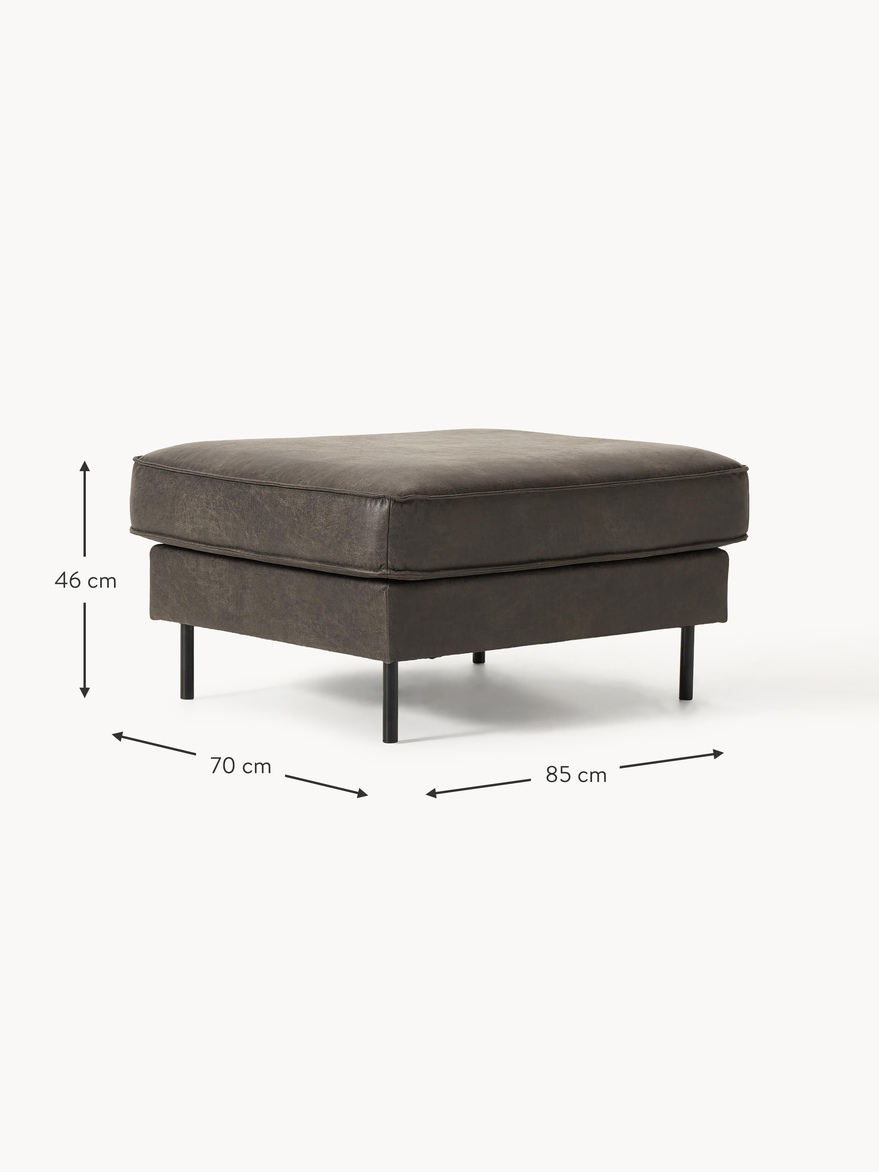 Hunter Leather Ottoman