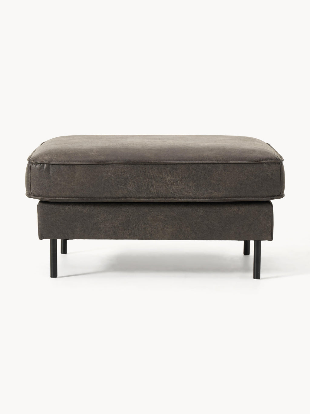Hunter Leather Ottoman