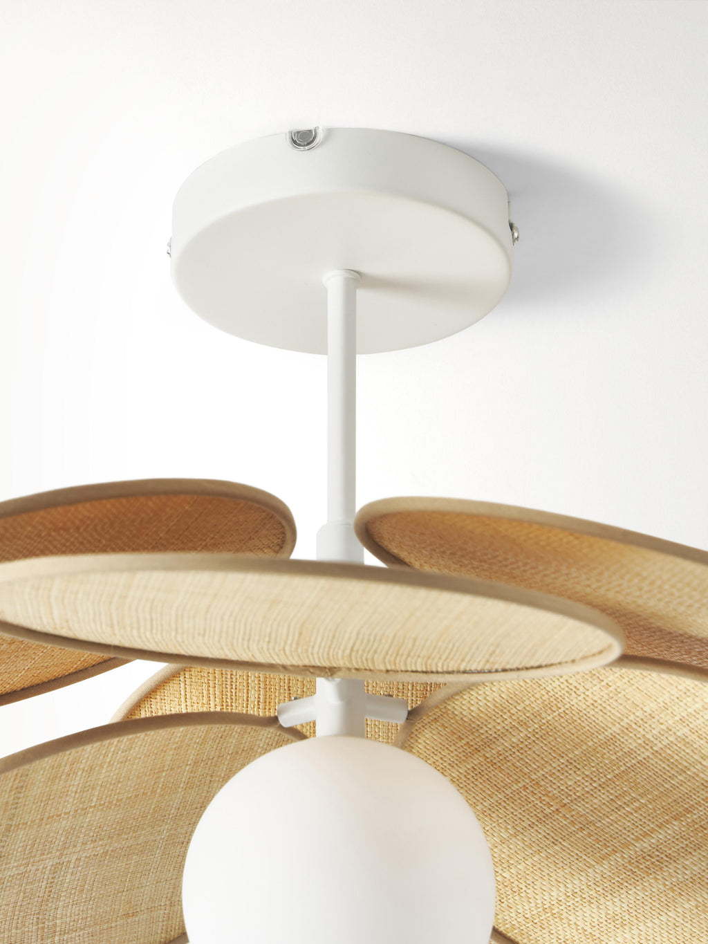 Milani Ceiling Lamp with Natural Fibre Decor