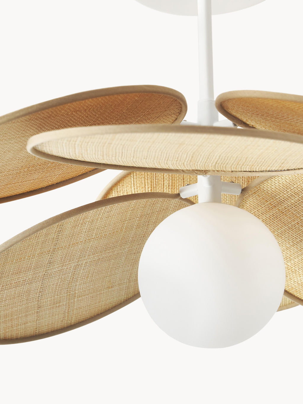 Milani Ceiling Lamp with Natural Fibre Decor