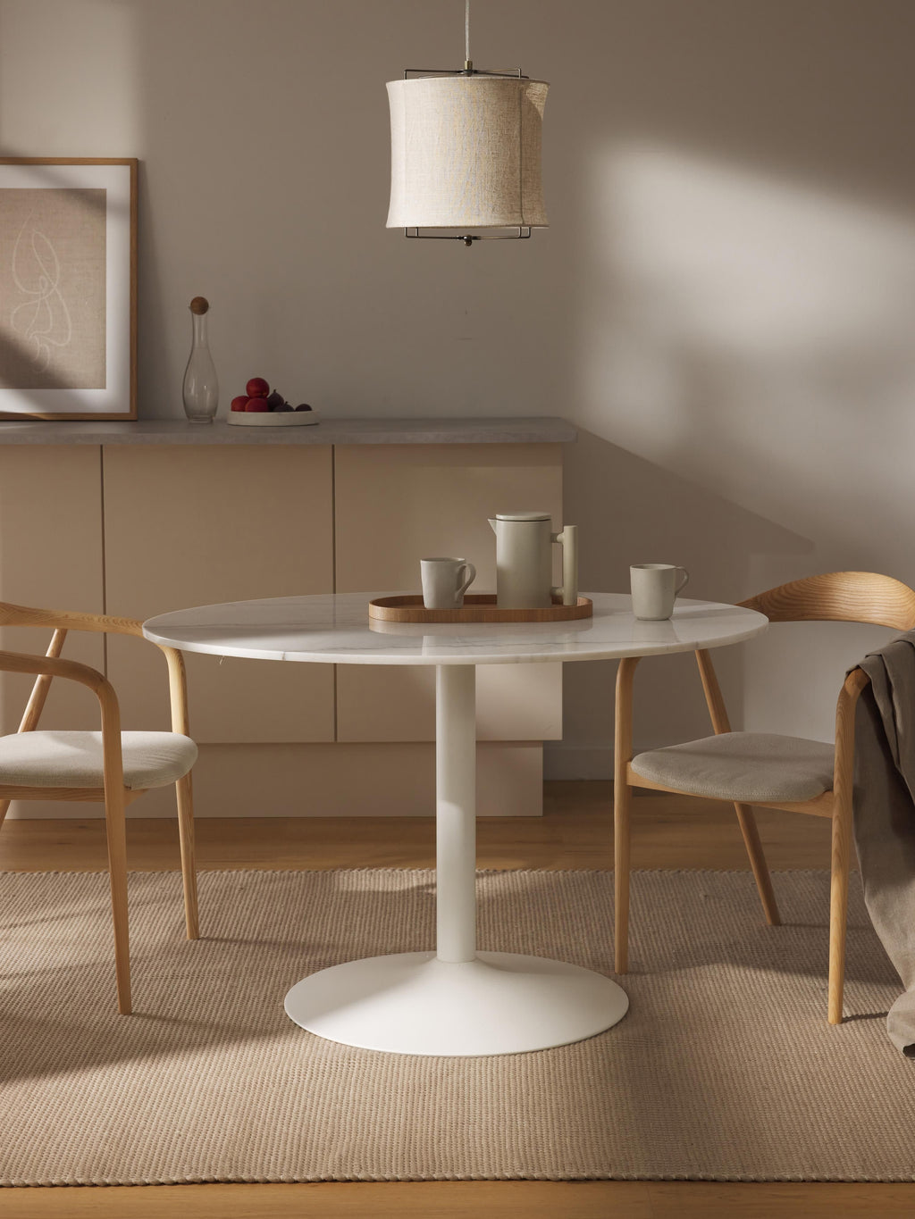 Miley Oval Marble Dining Table, 120 x 90 cm