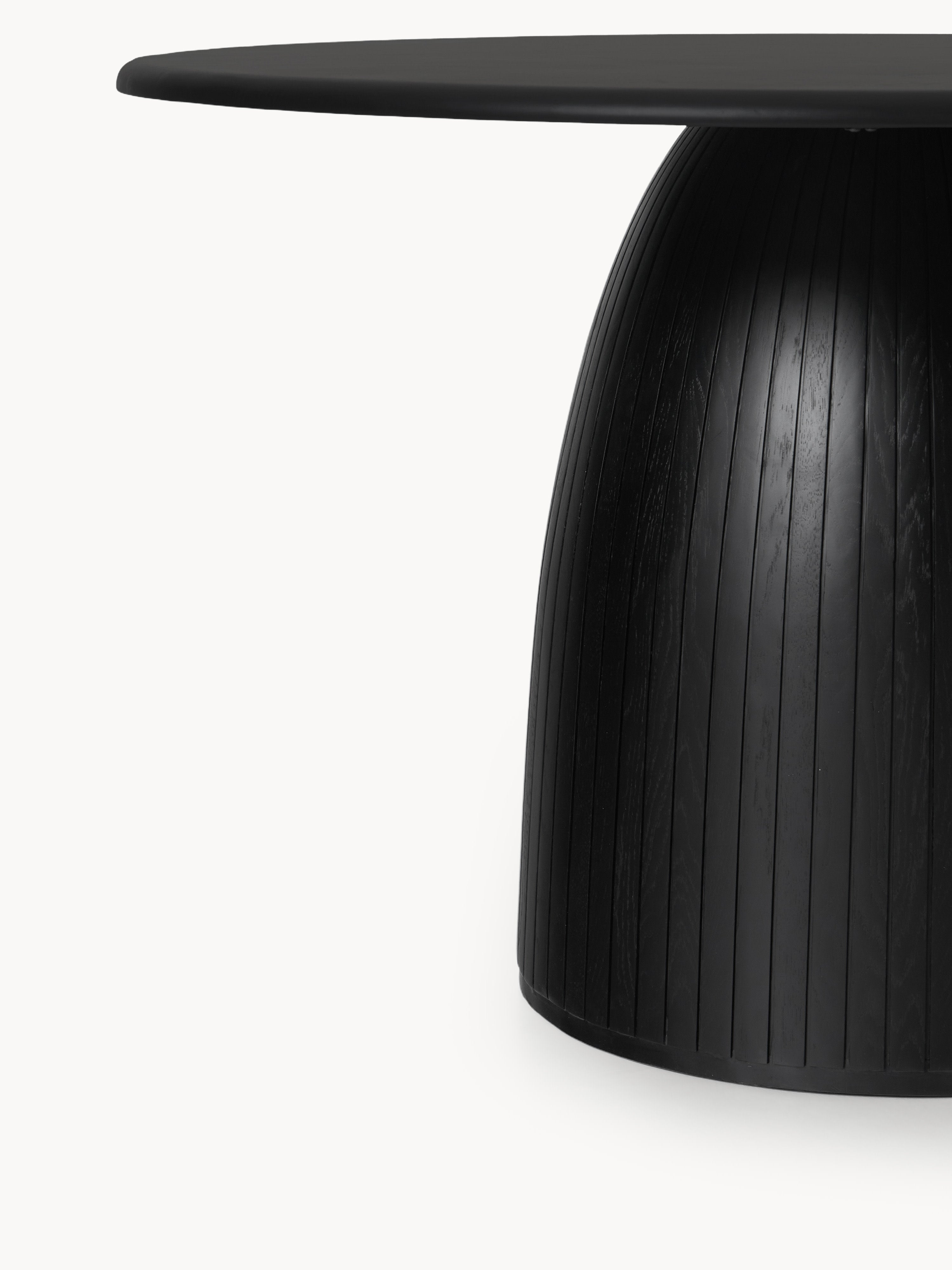 Nelly Round Dining Table with Groove Structure, in various sizes