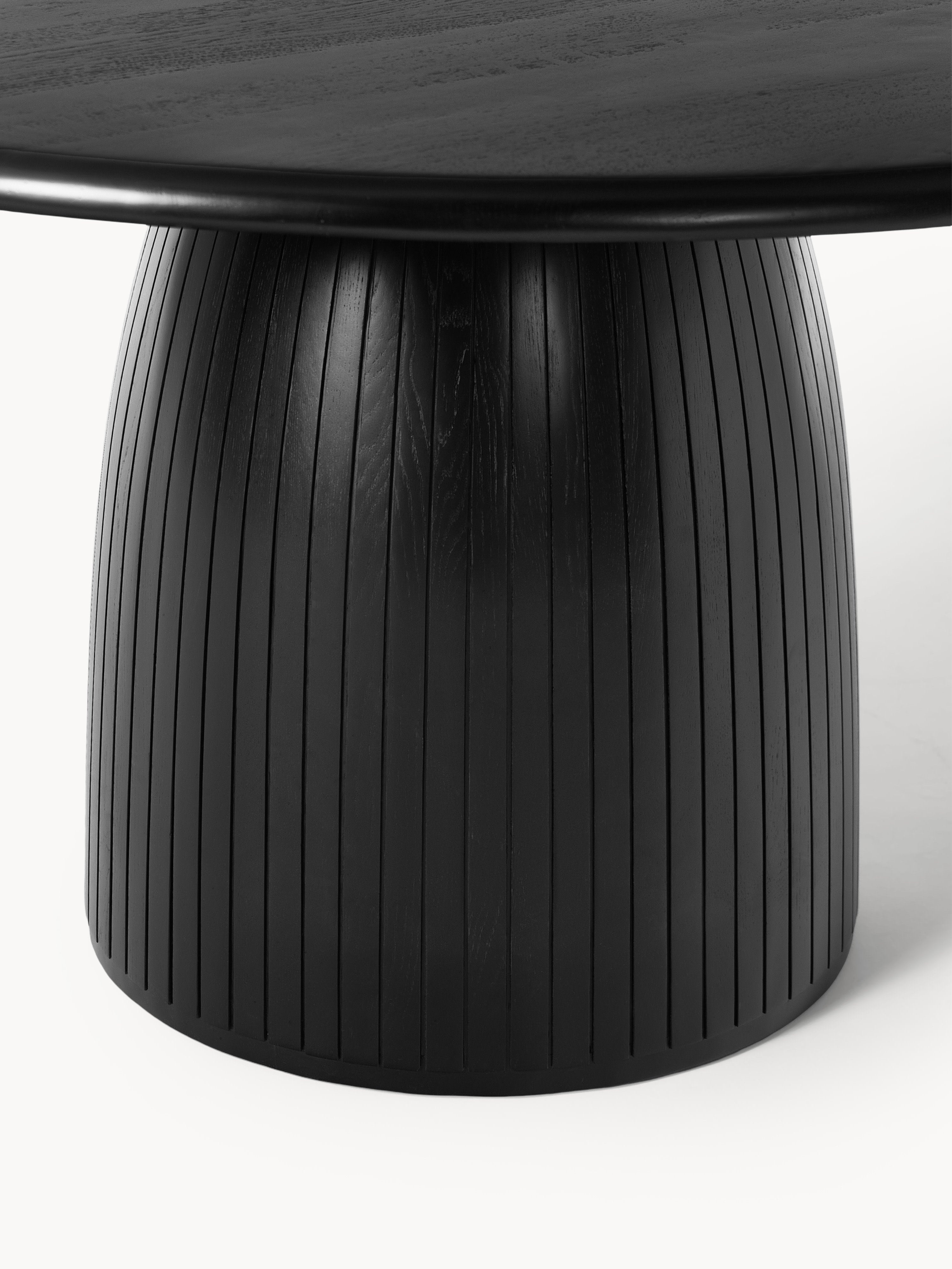 Nelly Round Dining Table with Groove Structure, in various sizes