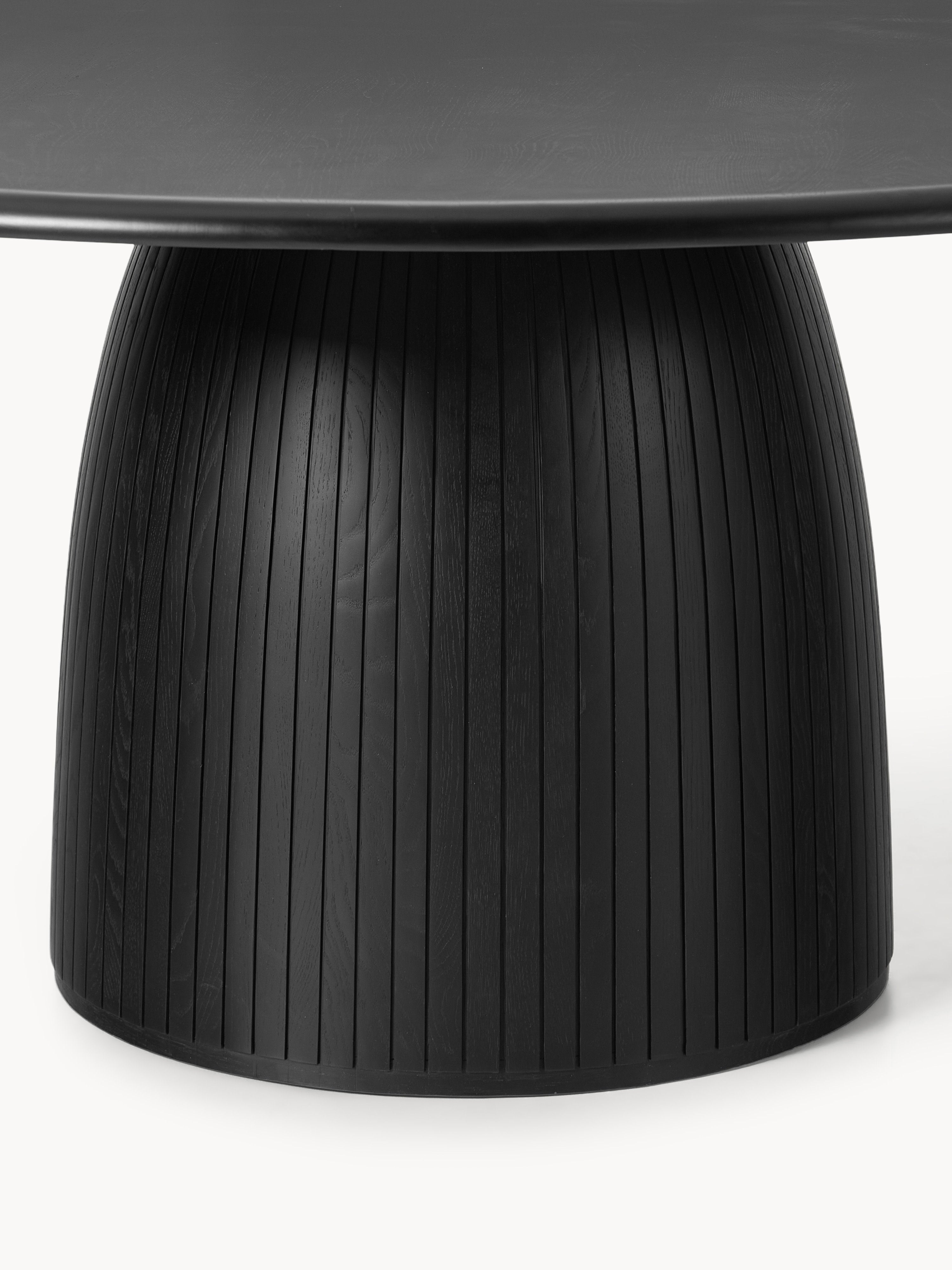 Nelly Round Dining Table with Groove Structure, in various sizes