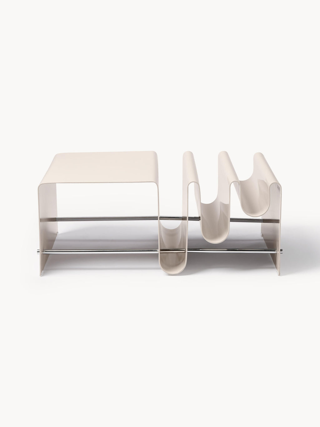 Julia Metal Coffee Table with Magazine Rack