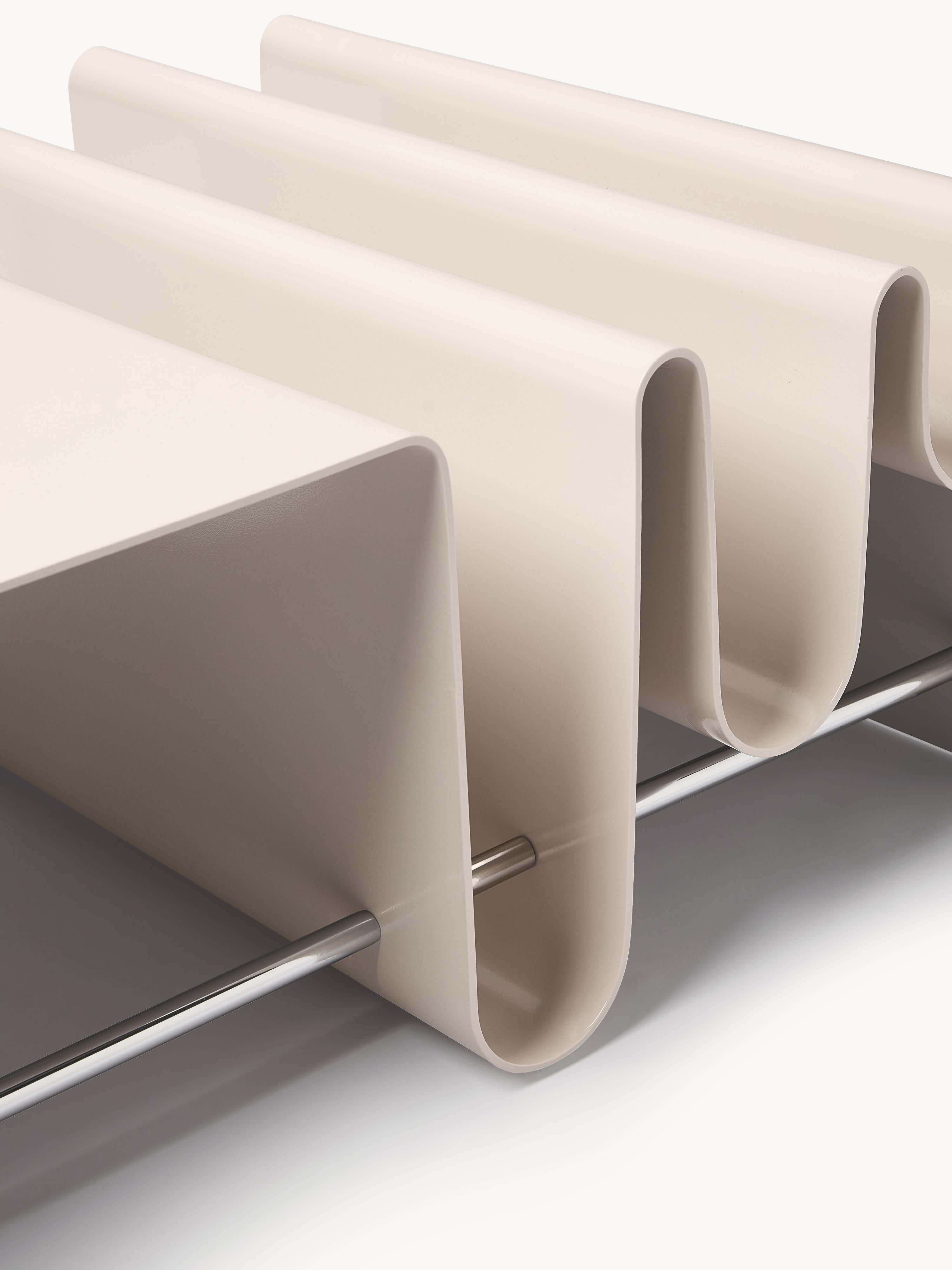 Julia Metal Coffee Table with Magazine Rack