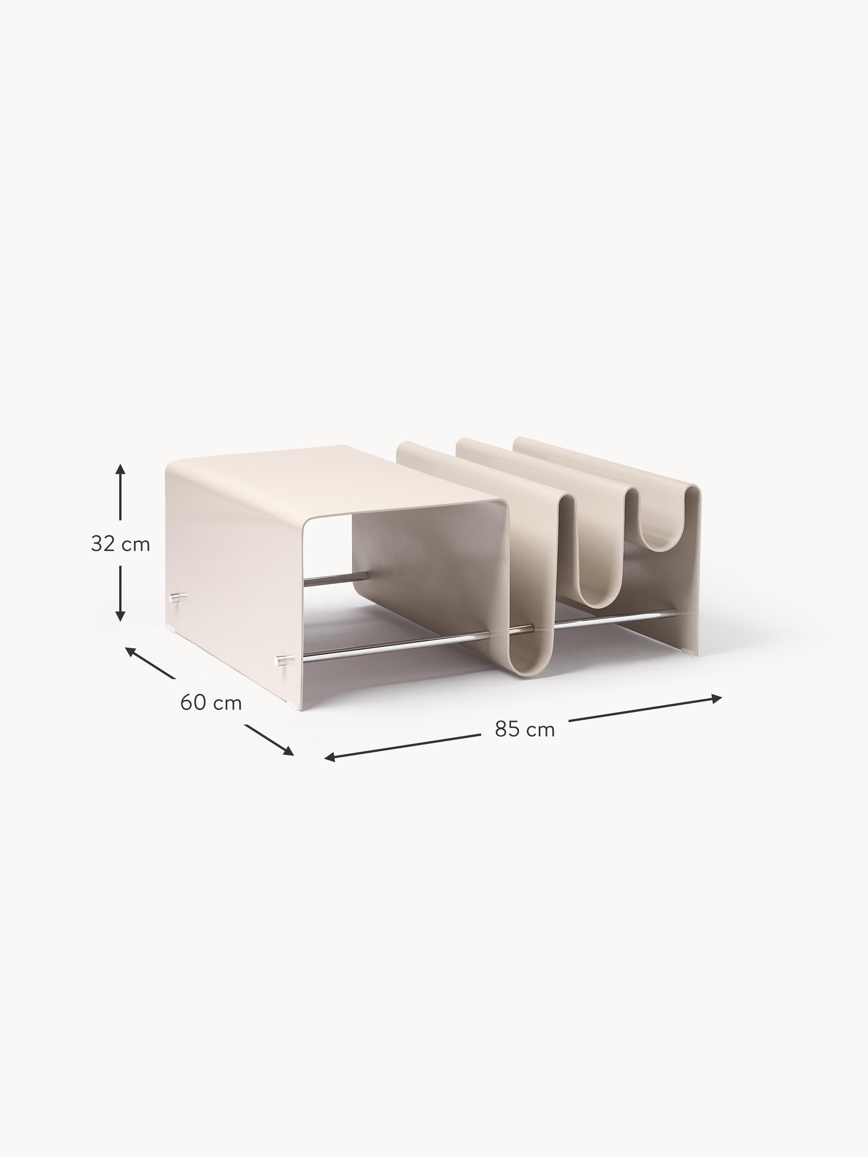 Julia Metal Coffee Table with Magazine Rack