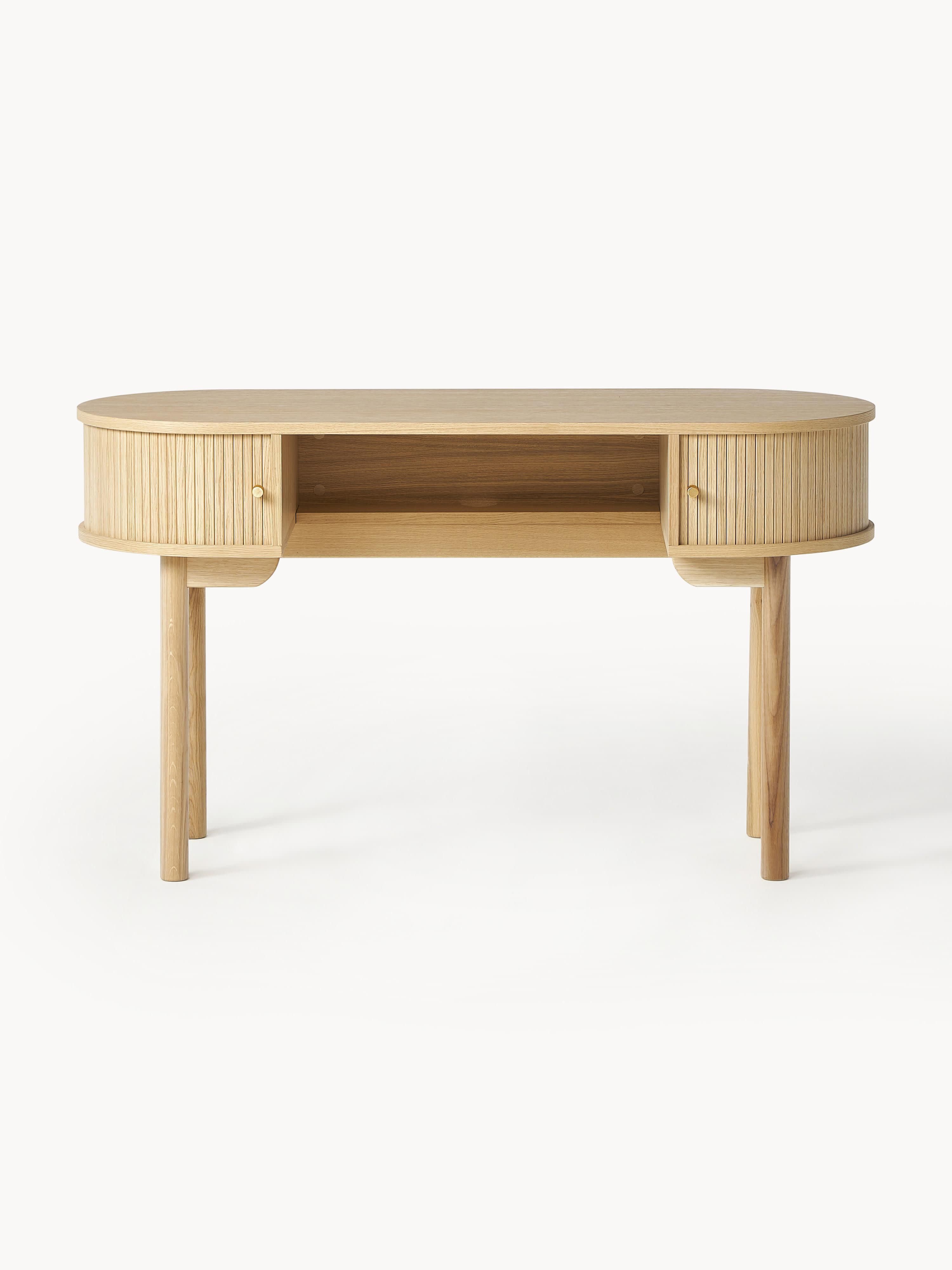 Calary Desk with Fluted Front