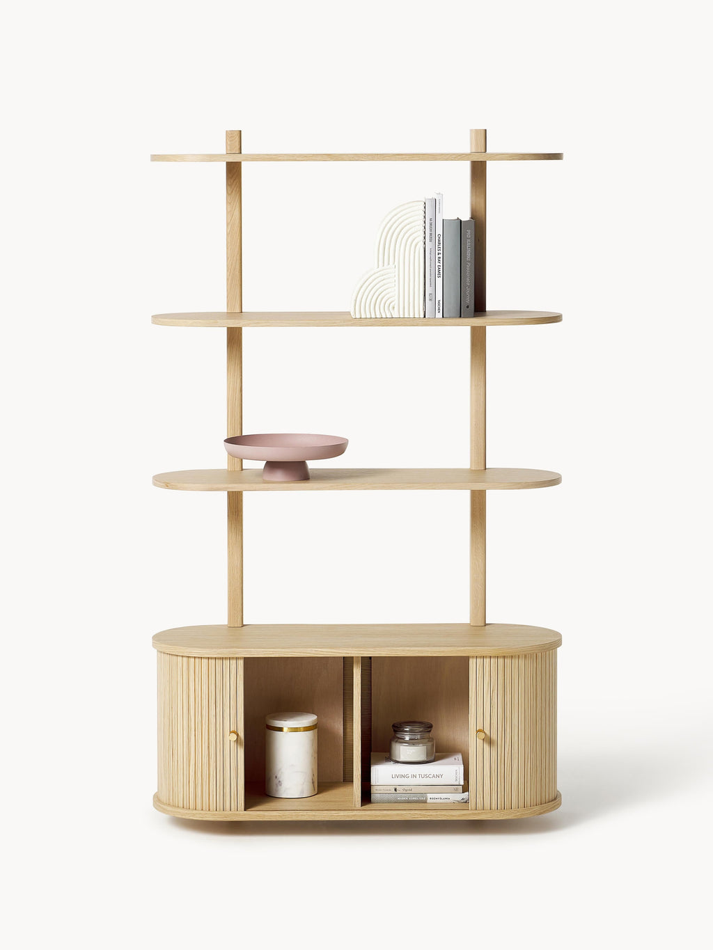 Calary Wall-Mounted Shelf with Fluted Front