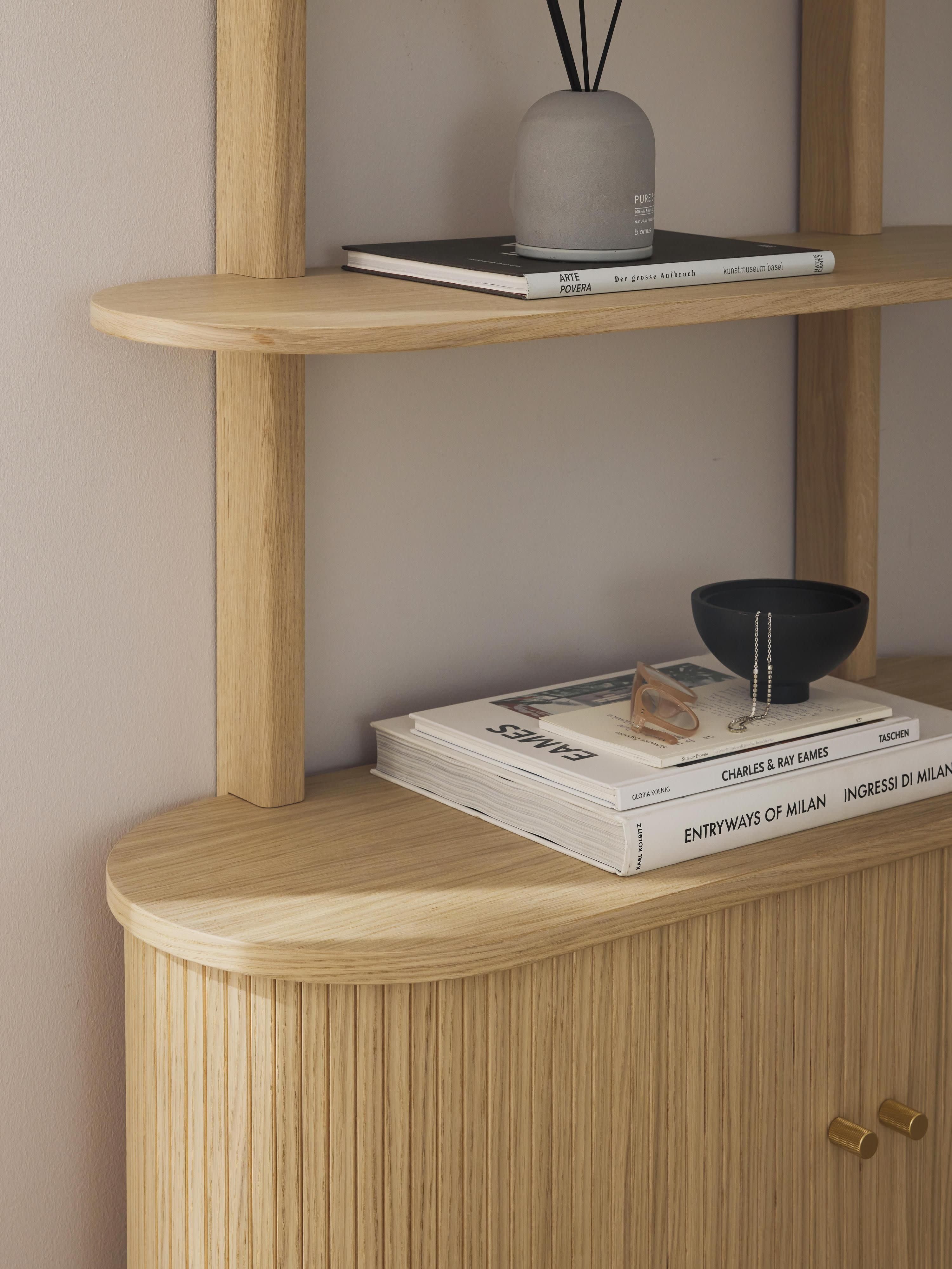 Calary Wall-Mounted Shelf with Fluted Front