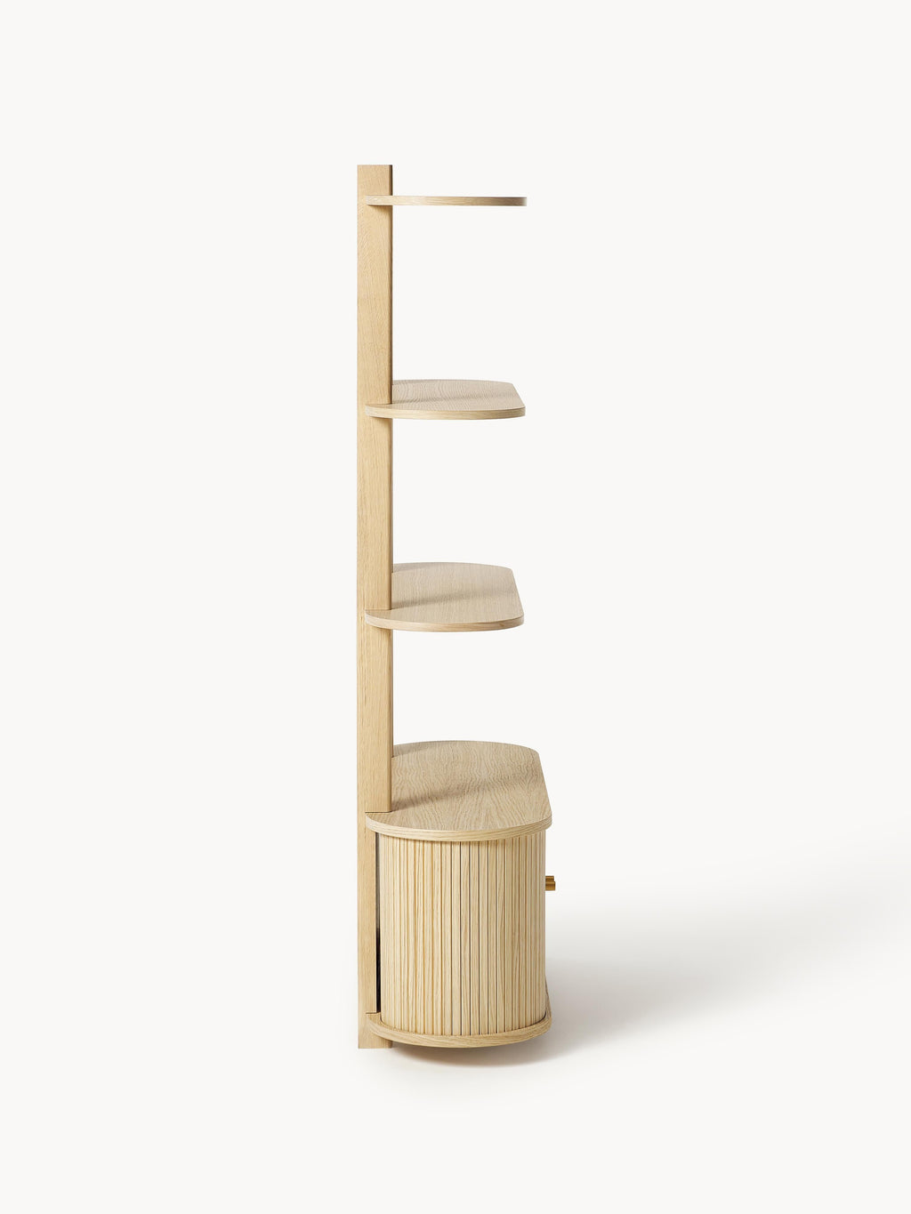 Calary Wall-Mounted Shelf with Fluted Front