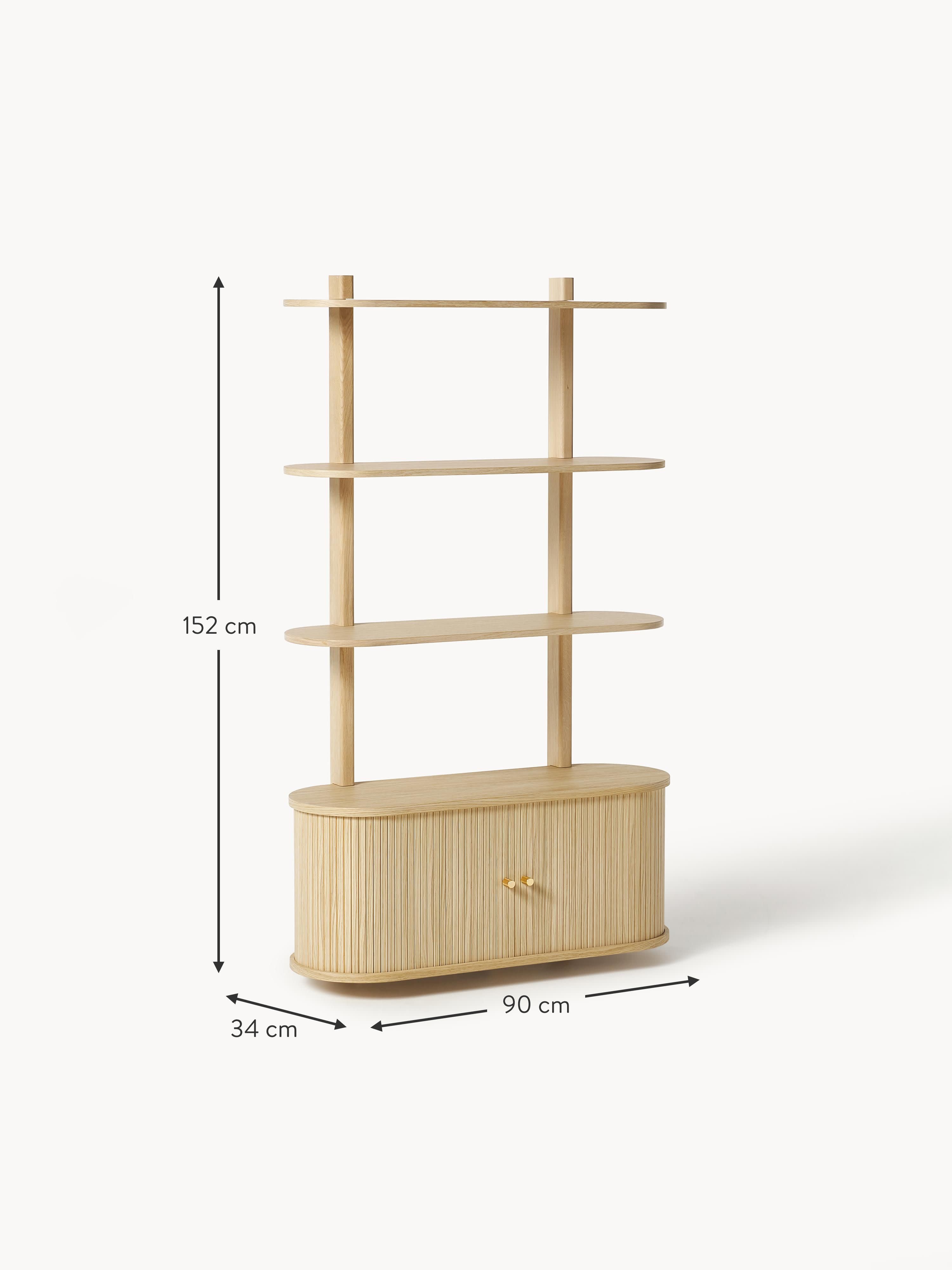 Calary Wall-Mounted Shelf with Fluted Front