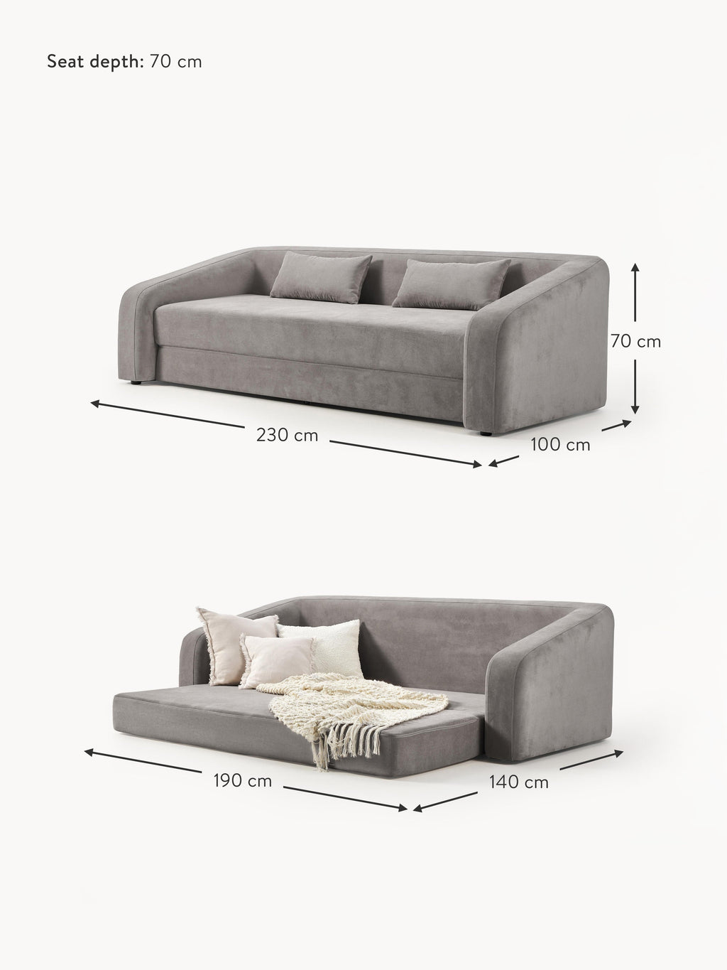 Eliot Sofa Bed (3-seater)
