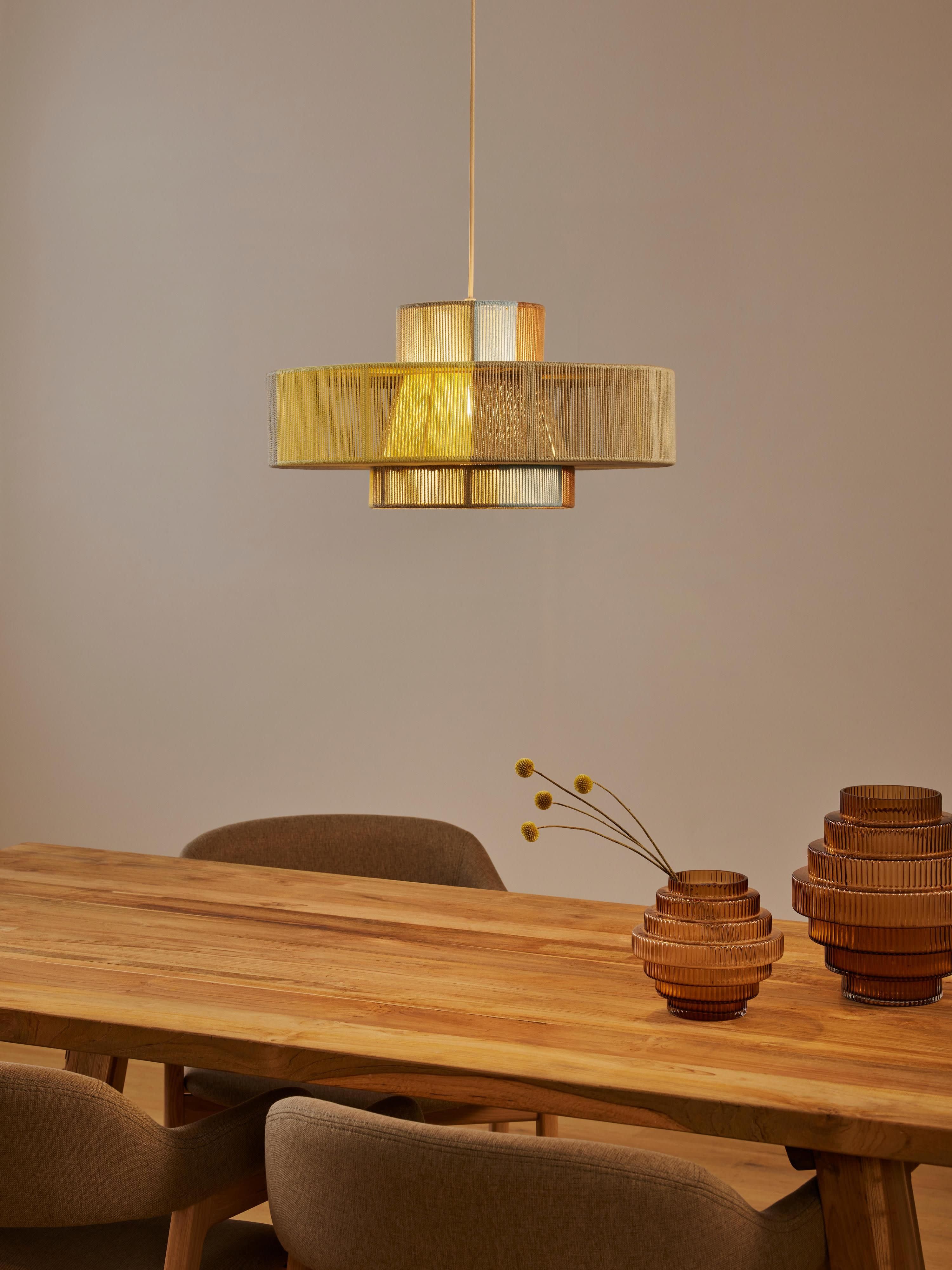 Lace Large Linen Thread Pendant Light