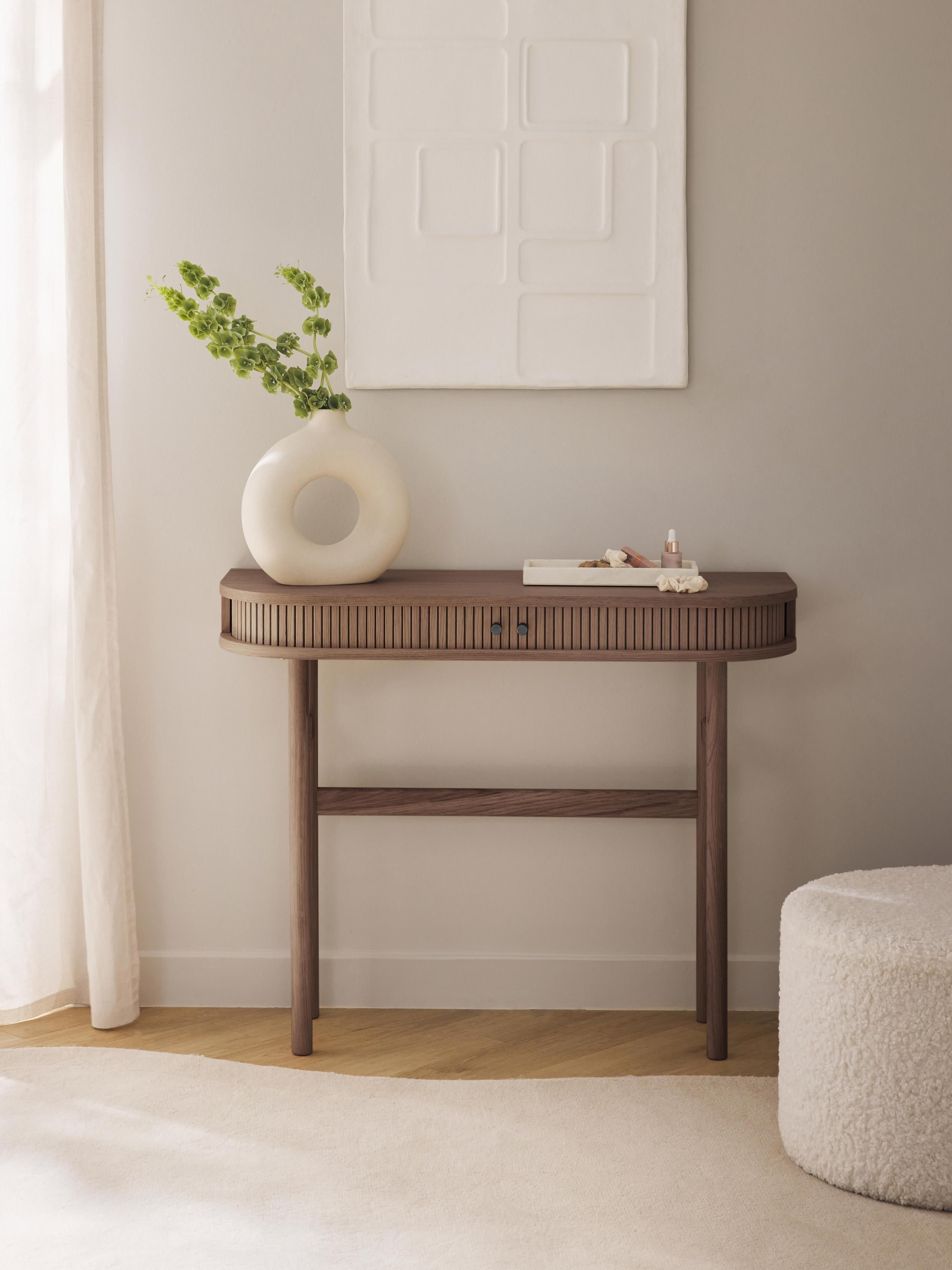 Calary Console Table with Fluted Front