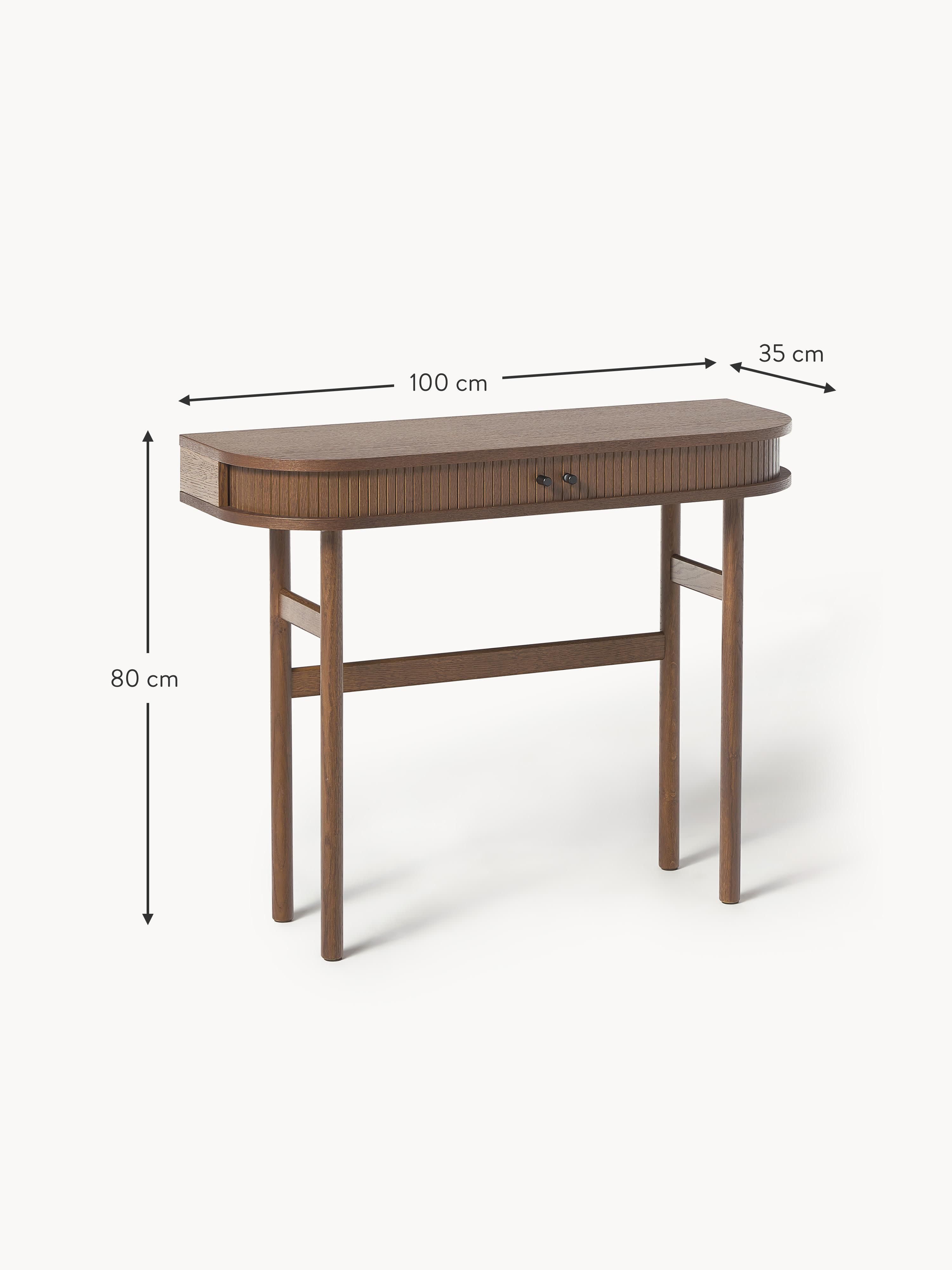 Calary Console Table with Fluted Front