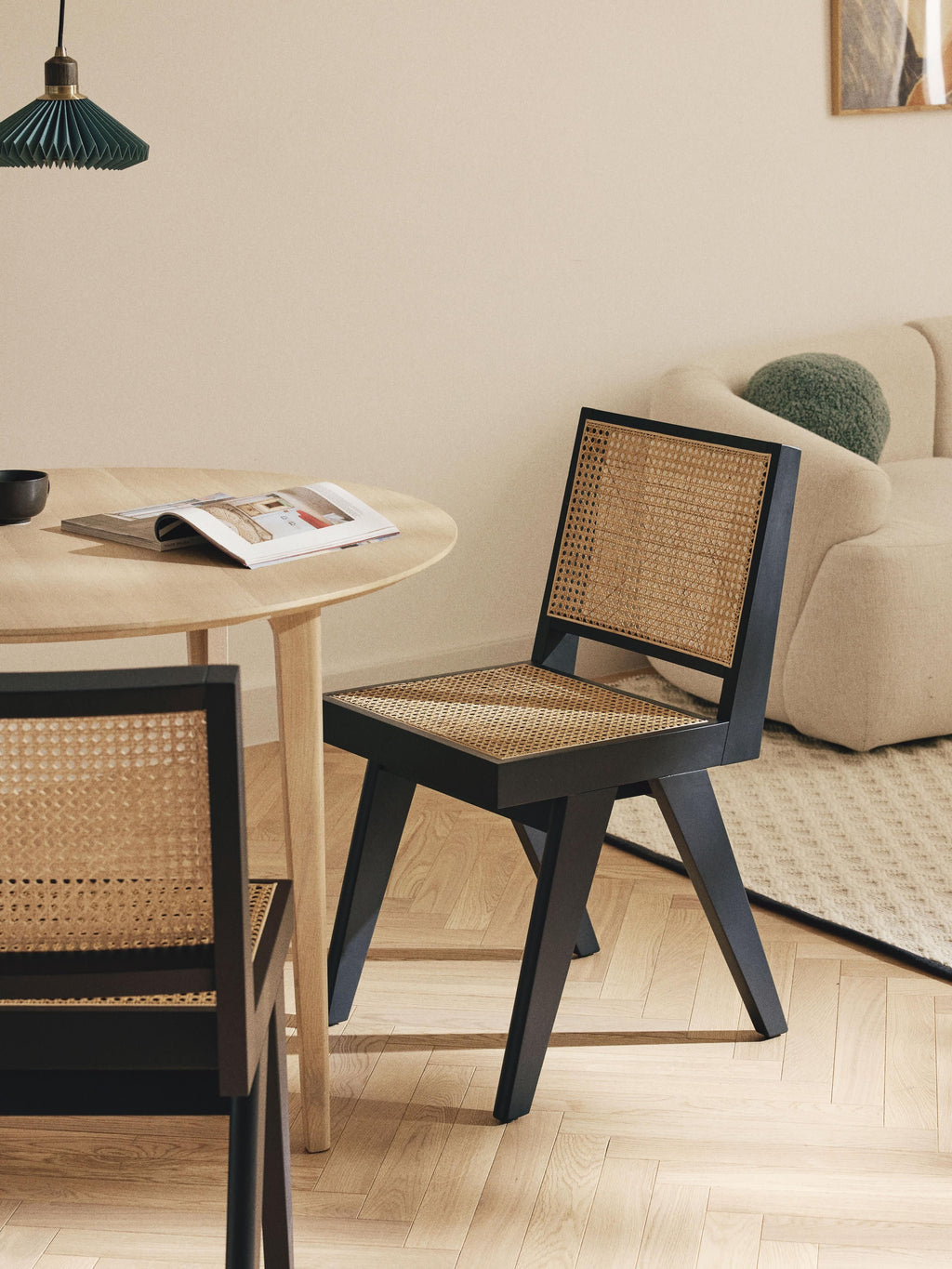 Sissi Wooden Dining Chair with Viennese Wickerwork