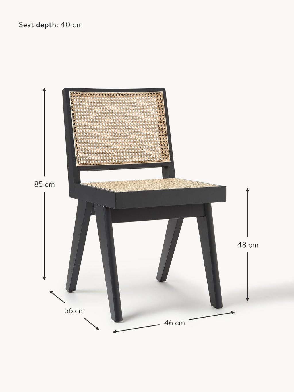 Sissi Wooden Dining Chair with Viennese Wickerwork