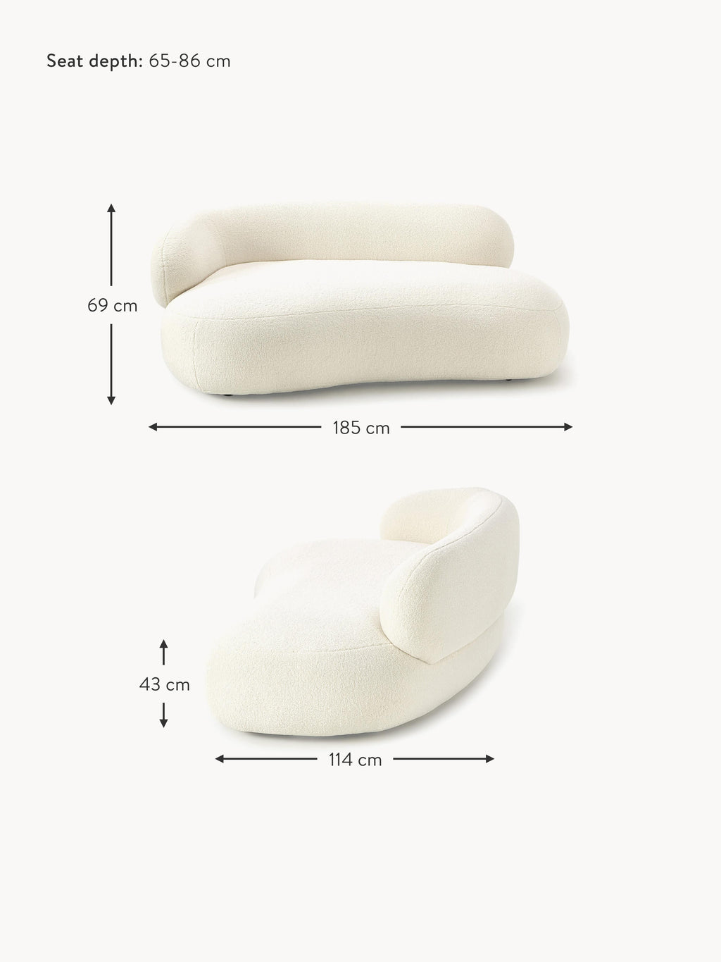 Alba Teddy Sofa (2-seater)