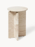 Gallery image 1 - Round Travertine Side Table Marisa