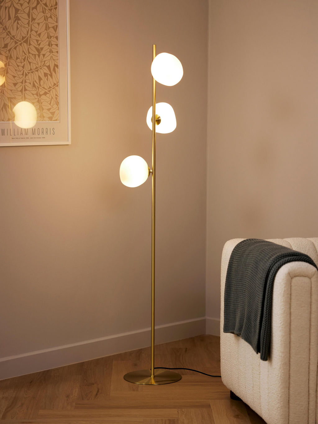 Josie Opal Glass Floor Lamp