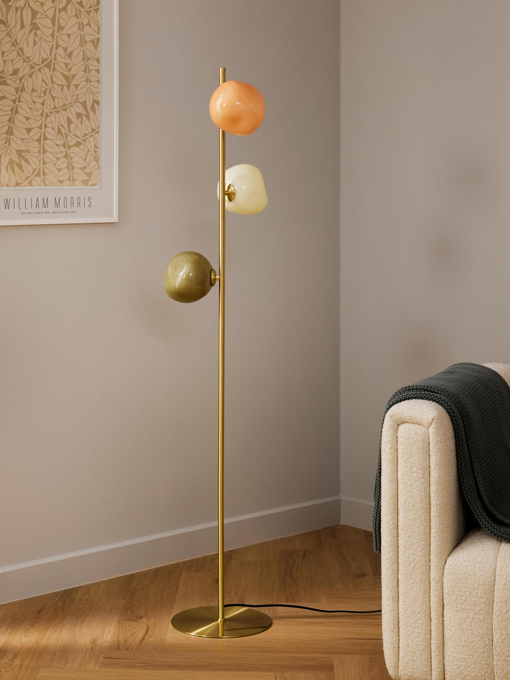 Josie Opal Glass Floor Lamp