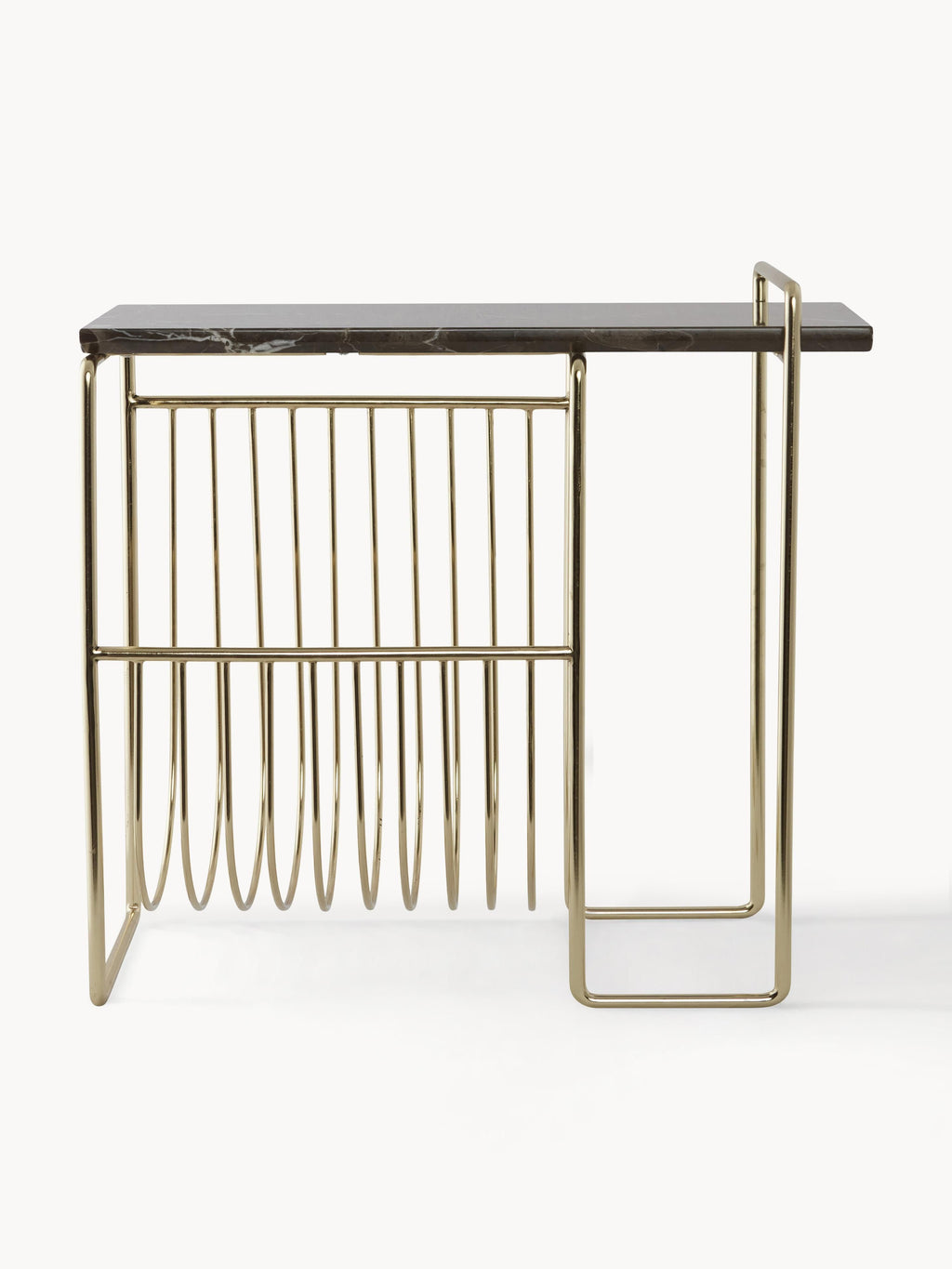 Gallery image 1 - Marble Side Table Sino with Magazine Rack