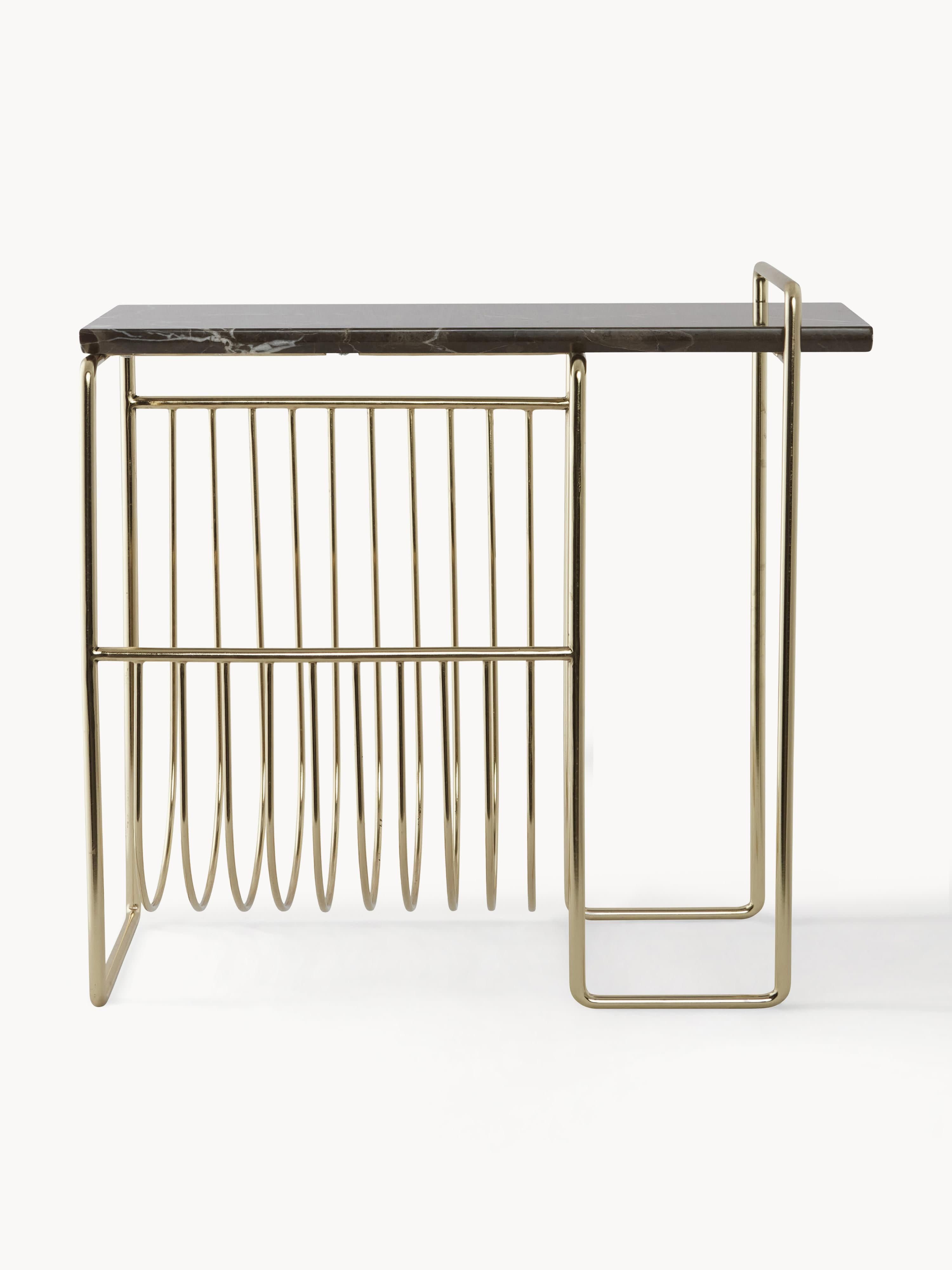 Gallery image 1 - Marble Side Table Sino with Magazine Rack