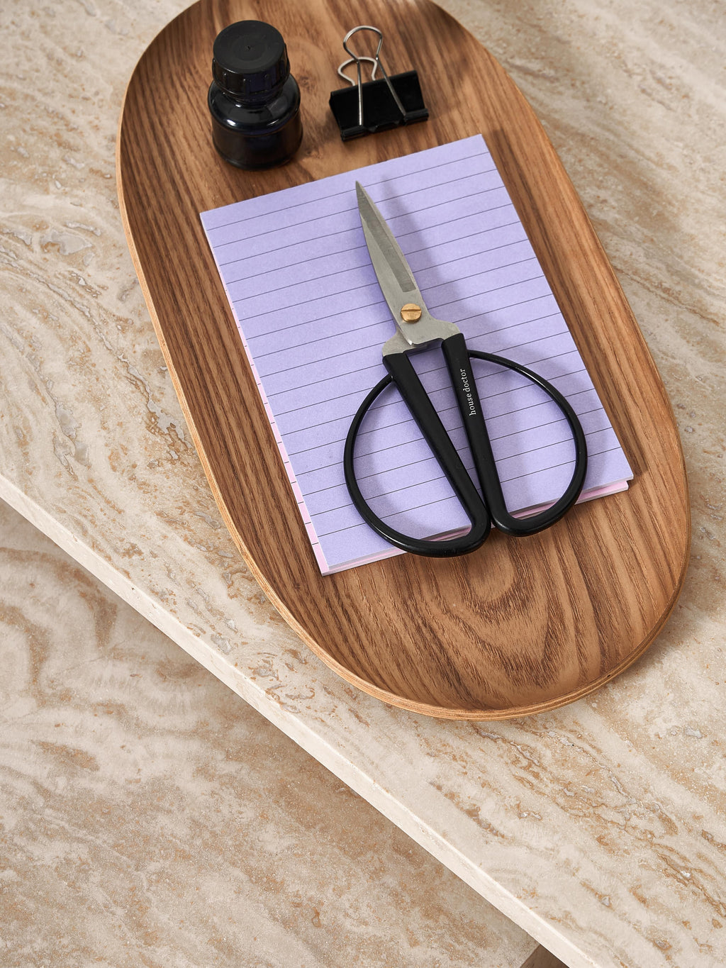 Varu Travertine Side Tables, Set of 2