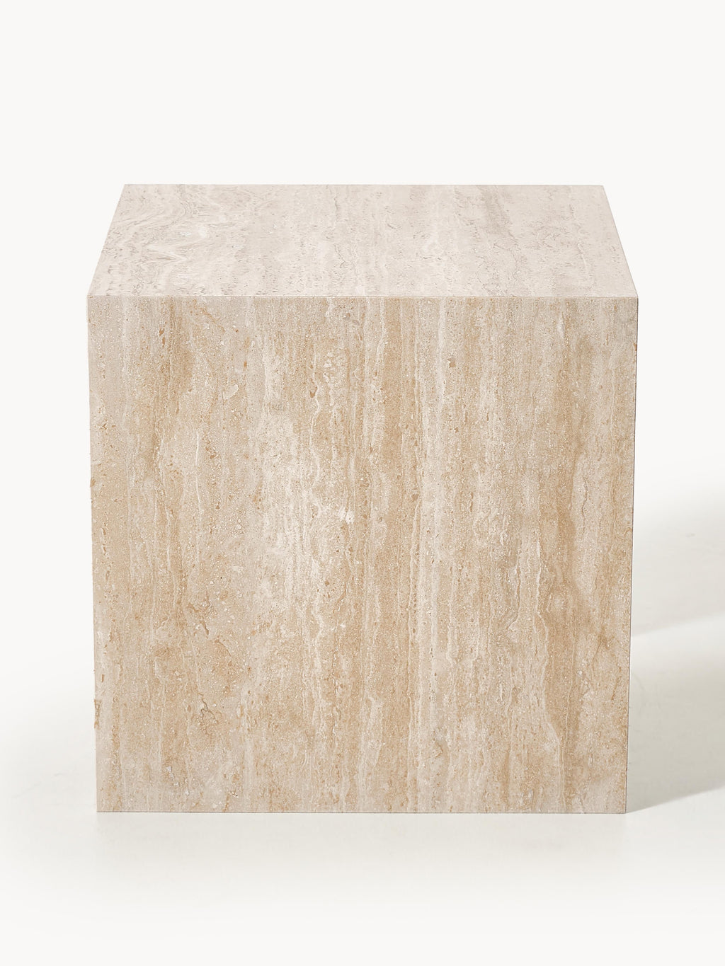 Varu Travertine Side Tables, Set of 2
