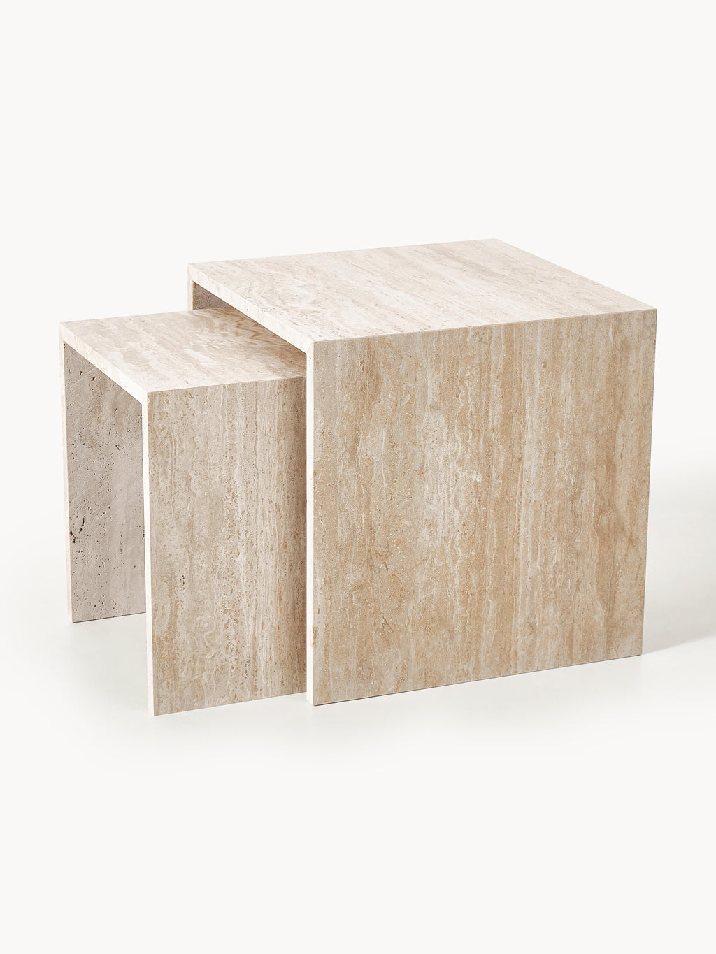 Gallery image 1 - Travertine Side Tables Varu, Set of 2