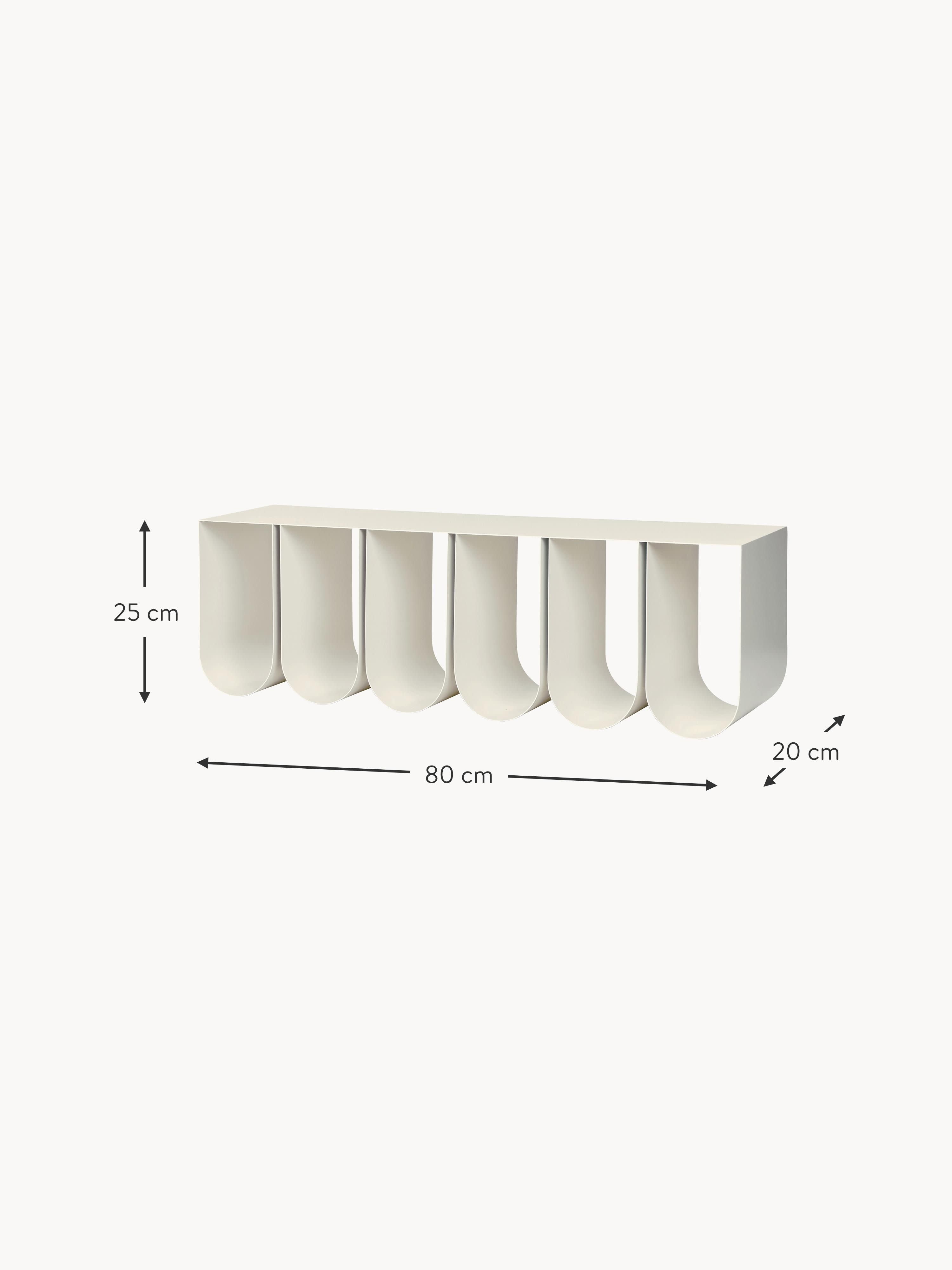 Curved Metal Wall-Mounted Shelf