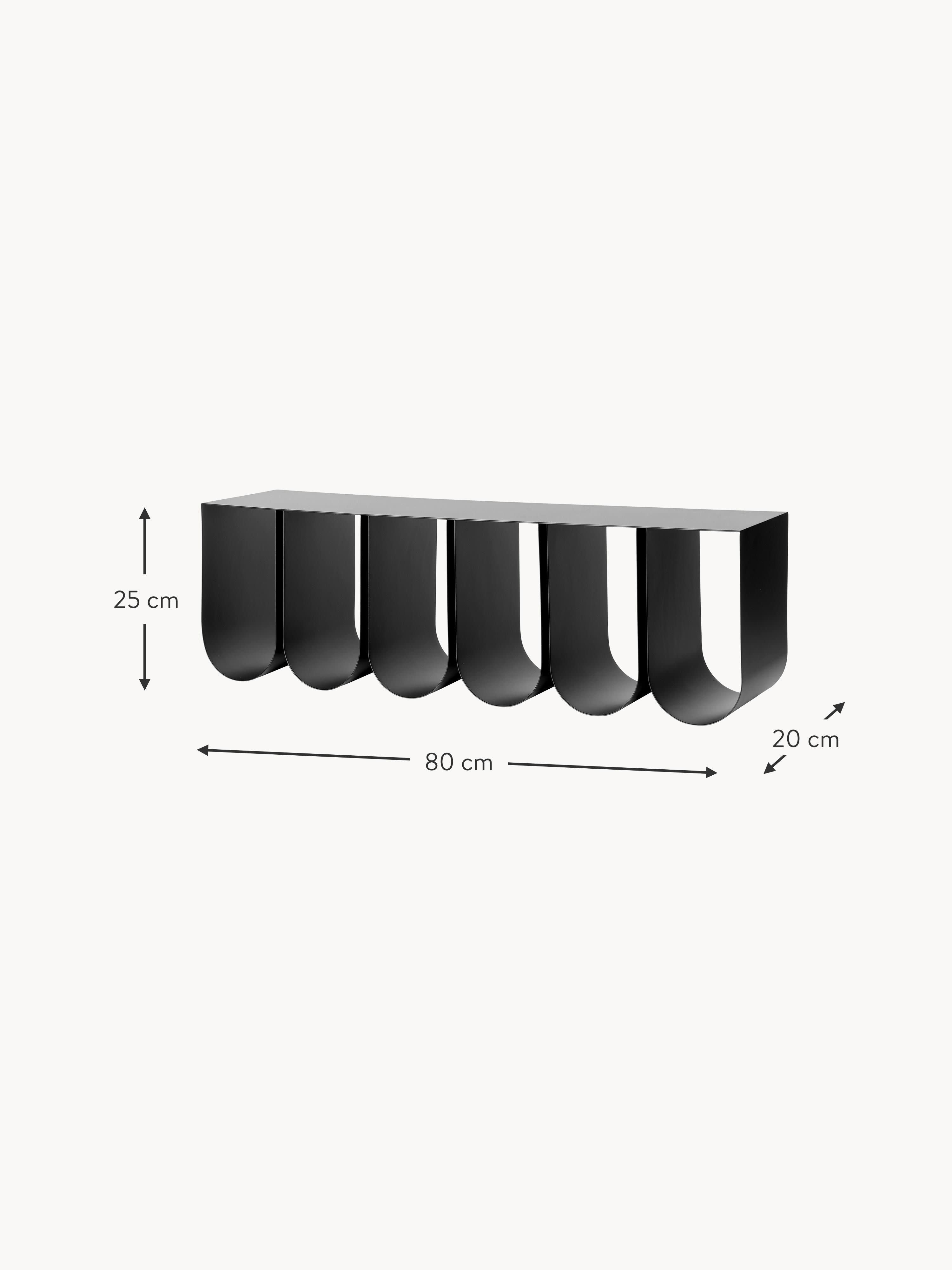 Curved Metal Wall-Mounted Shelf