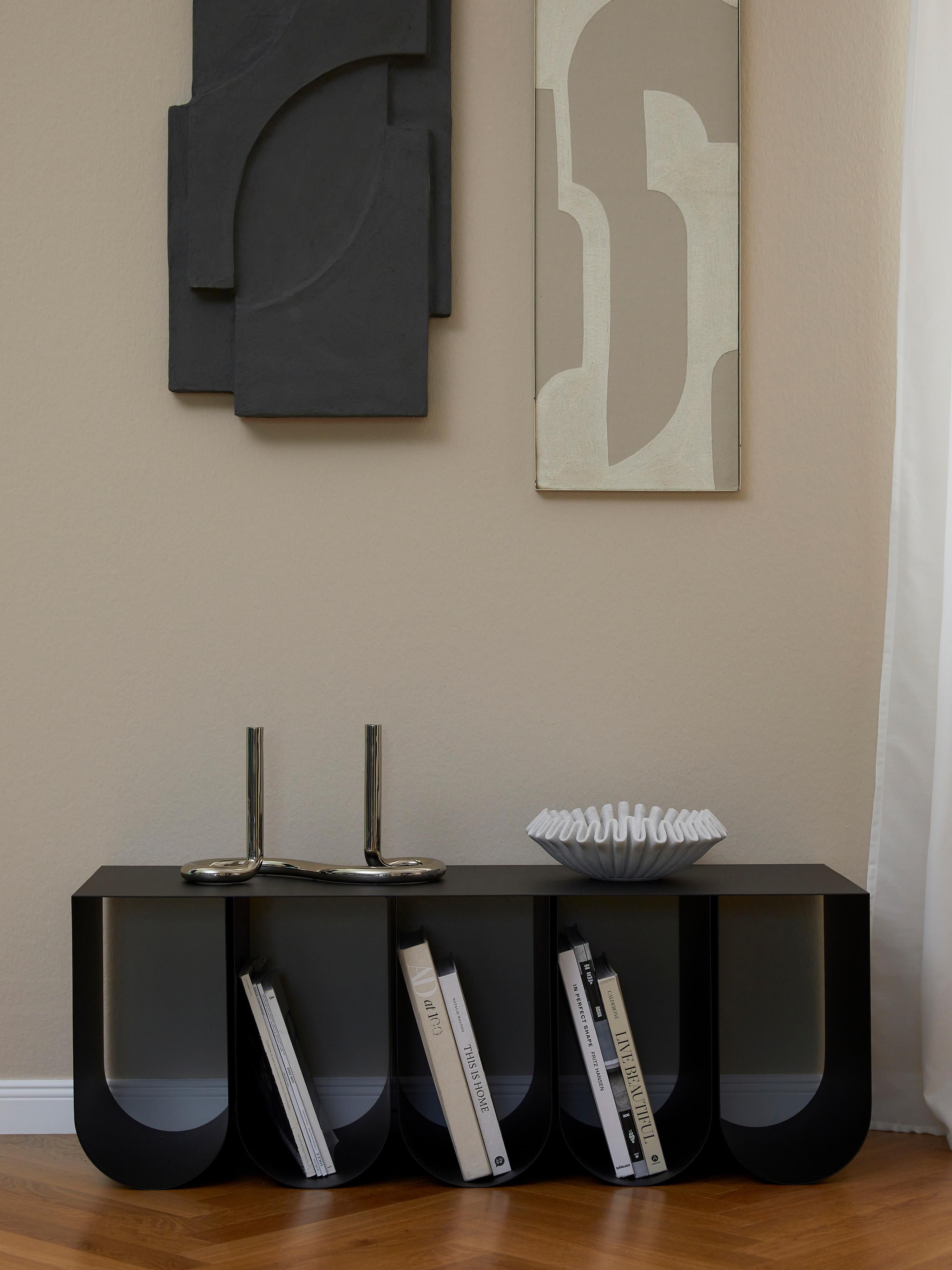 Curved Metal Wall-Mounted Shelf