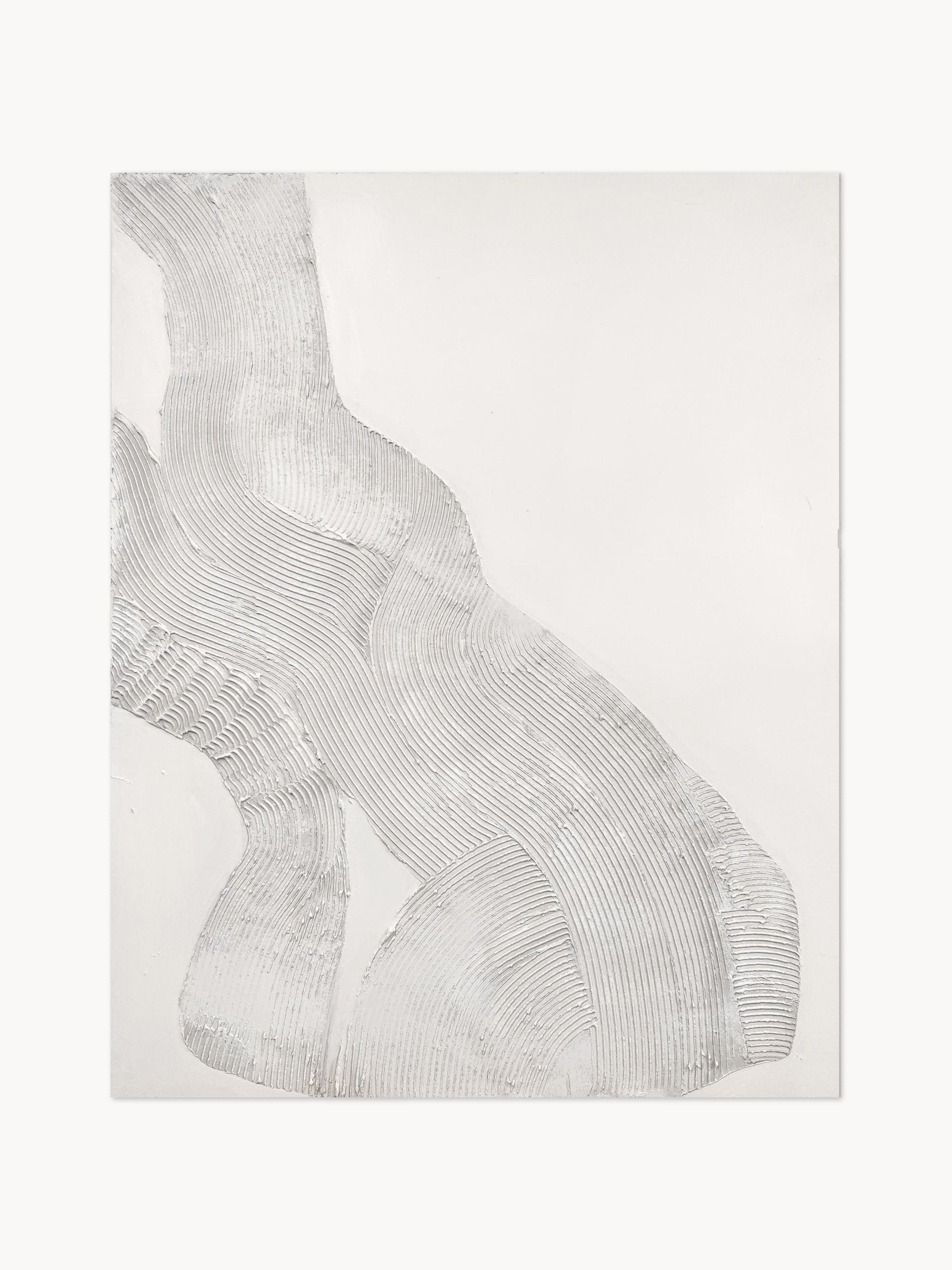 Gallery image 1 - Hand-Painted Canvas Art White Sculpture 1