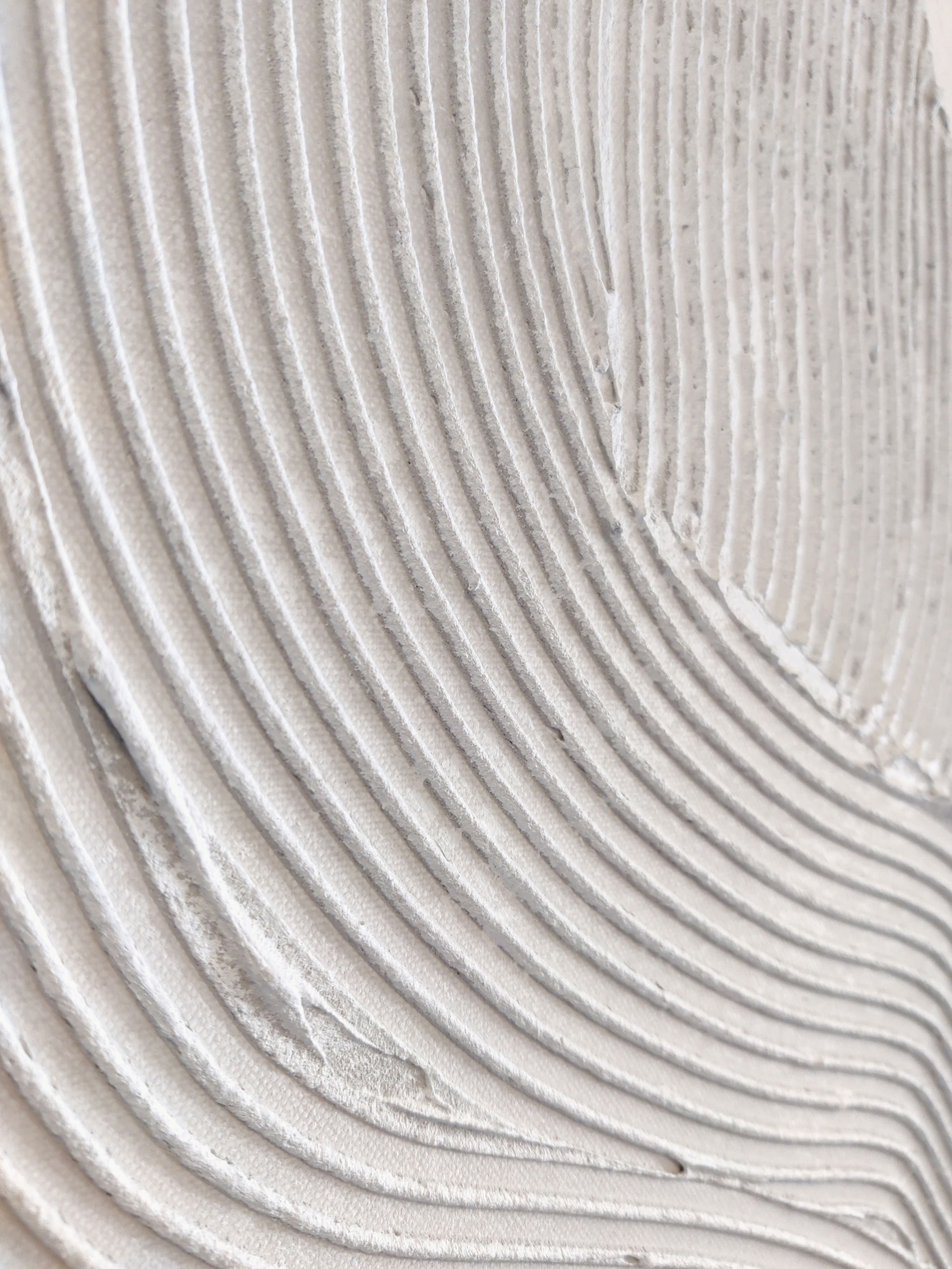 Hand-Painted Canvas Art White Sculpture 1